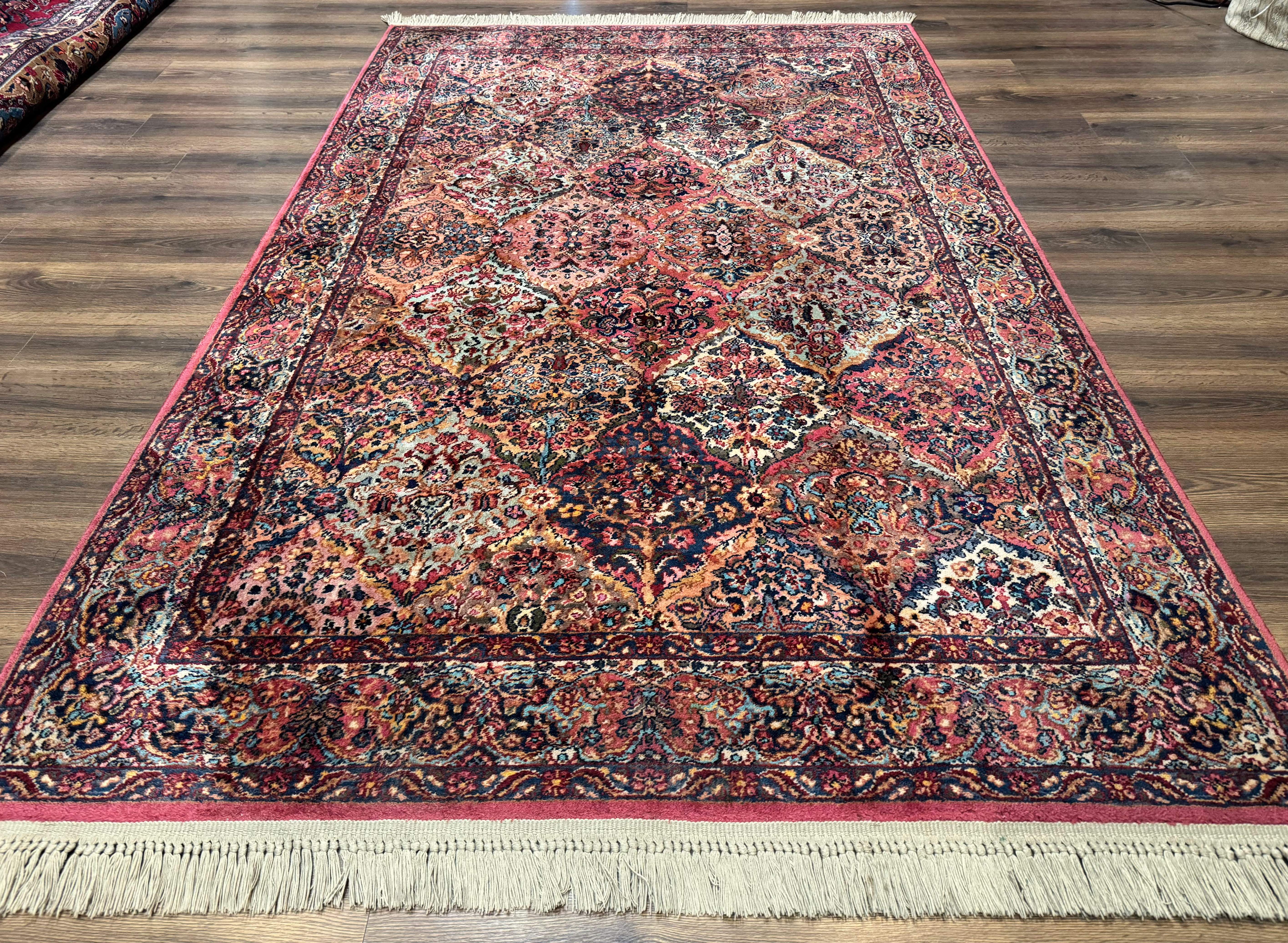 5.9 x 9 Karastan Rug Multicolor Panel Kirman #717, Original 700 Series, Wool - Jewel Rugs