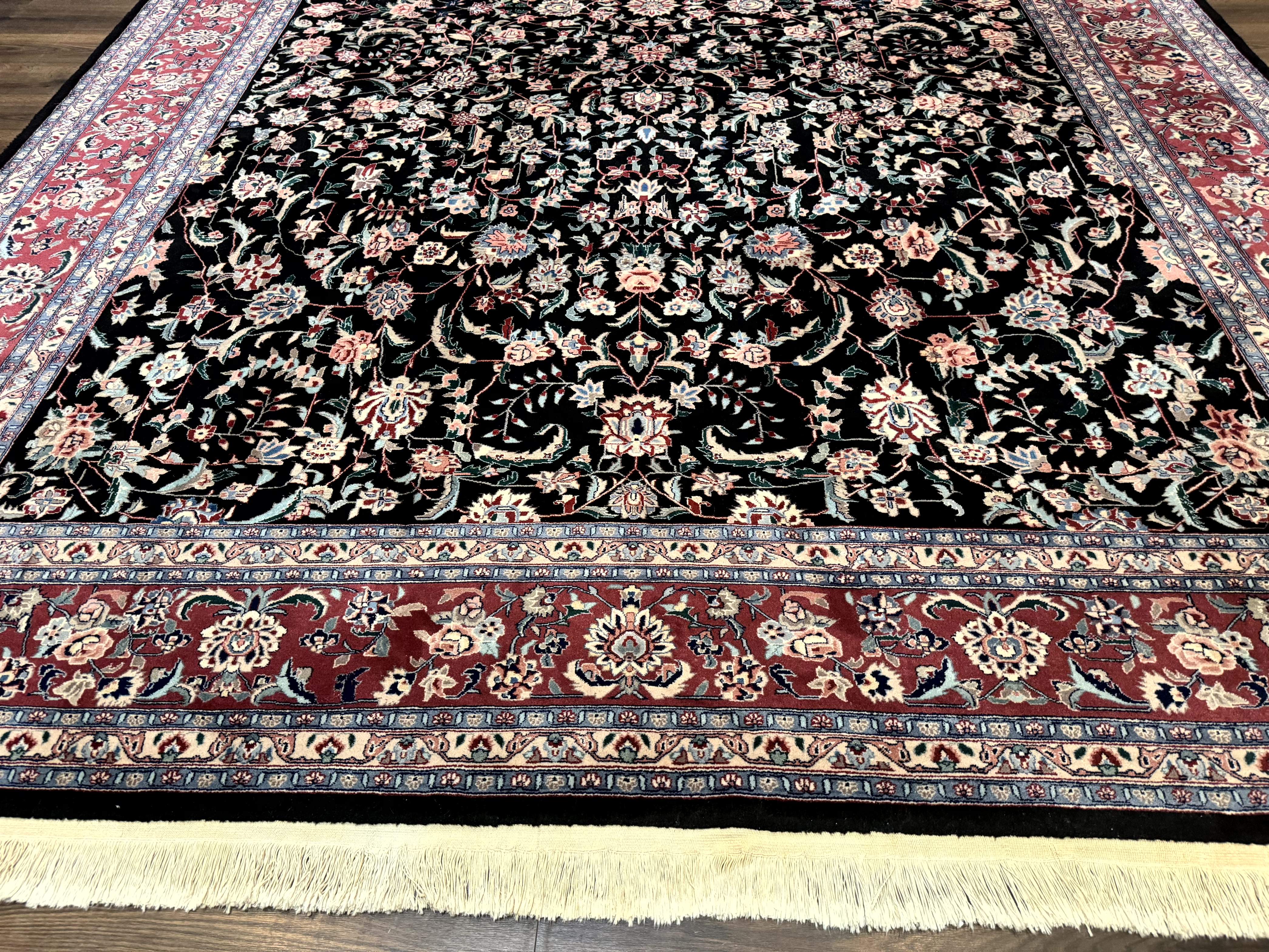 Large Sino Persian Rug 10x15, Floral Allover, Hand Knotted Wool Carpet, Fine - Jewel Rugs