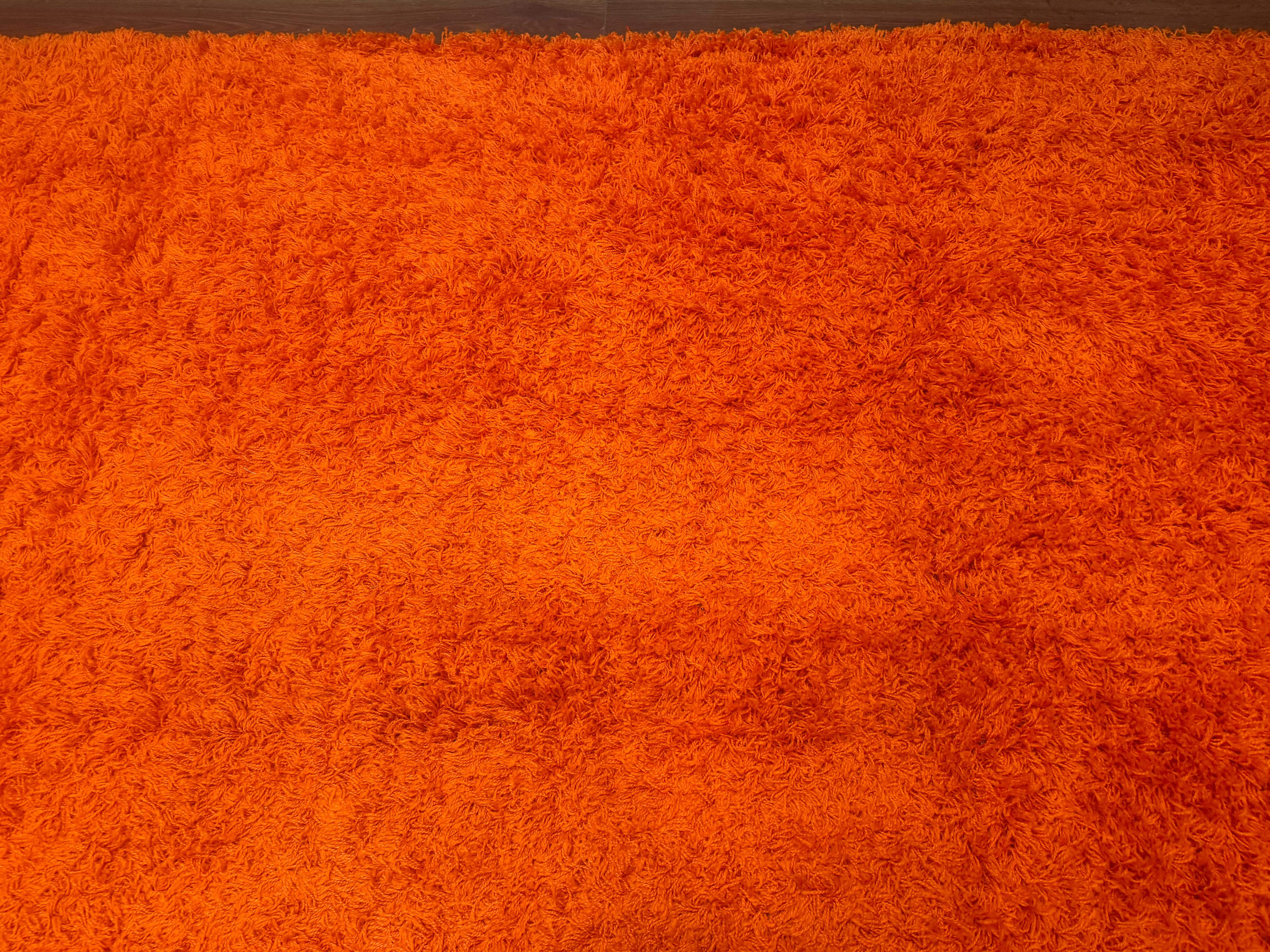 Large Orange Shag Rug 10x13 ft - Jewel Rugs