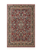 Karastan Rug 5.9 x 9 Red Sarouk #785, Wool Original 700 Series, Vintage