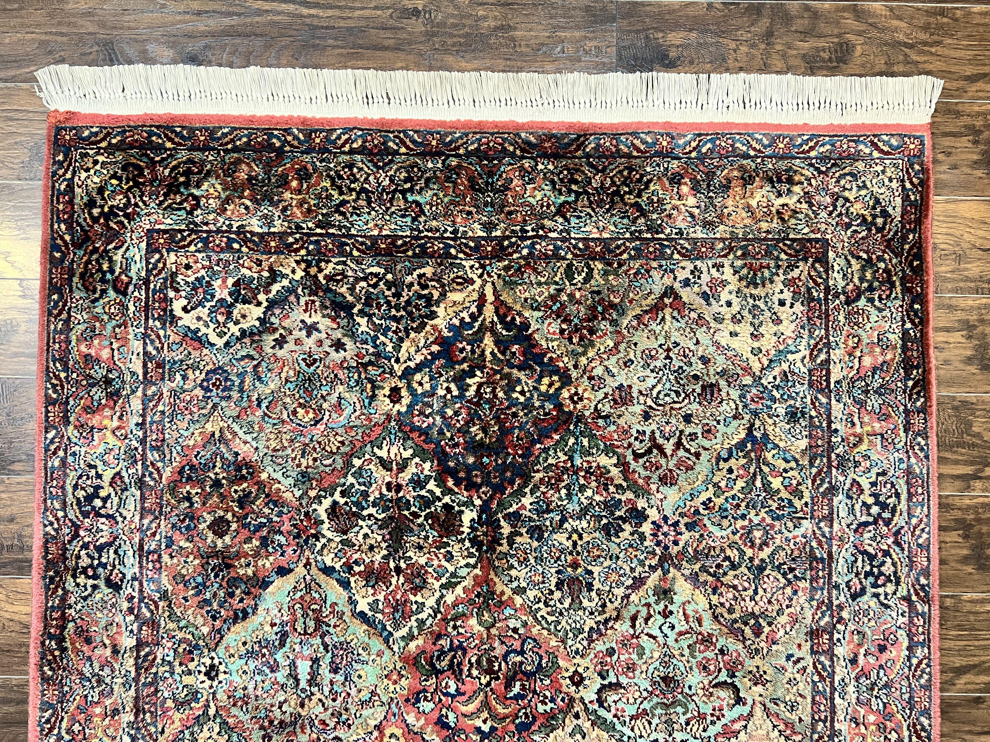 Karastan Rug 5.9 x 9, Multicolor Panel Kirman Rug #717, Wool Original Karastan Collection 700 Series, Vintage Karastan Area Rug - Jewel Rugs