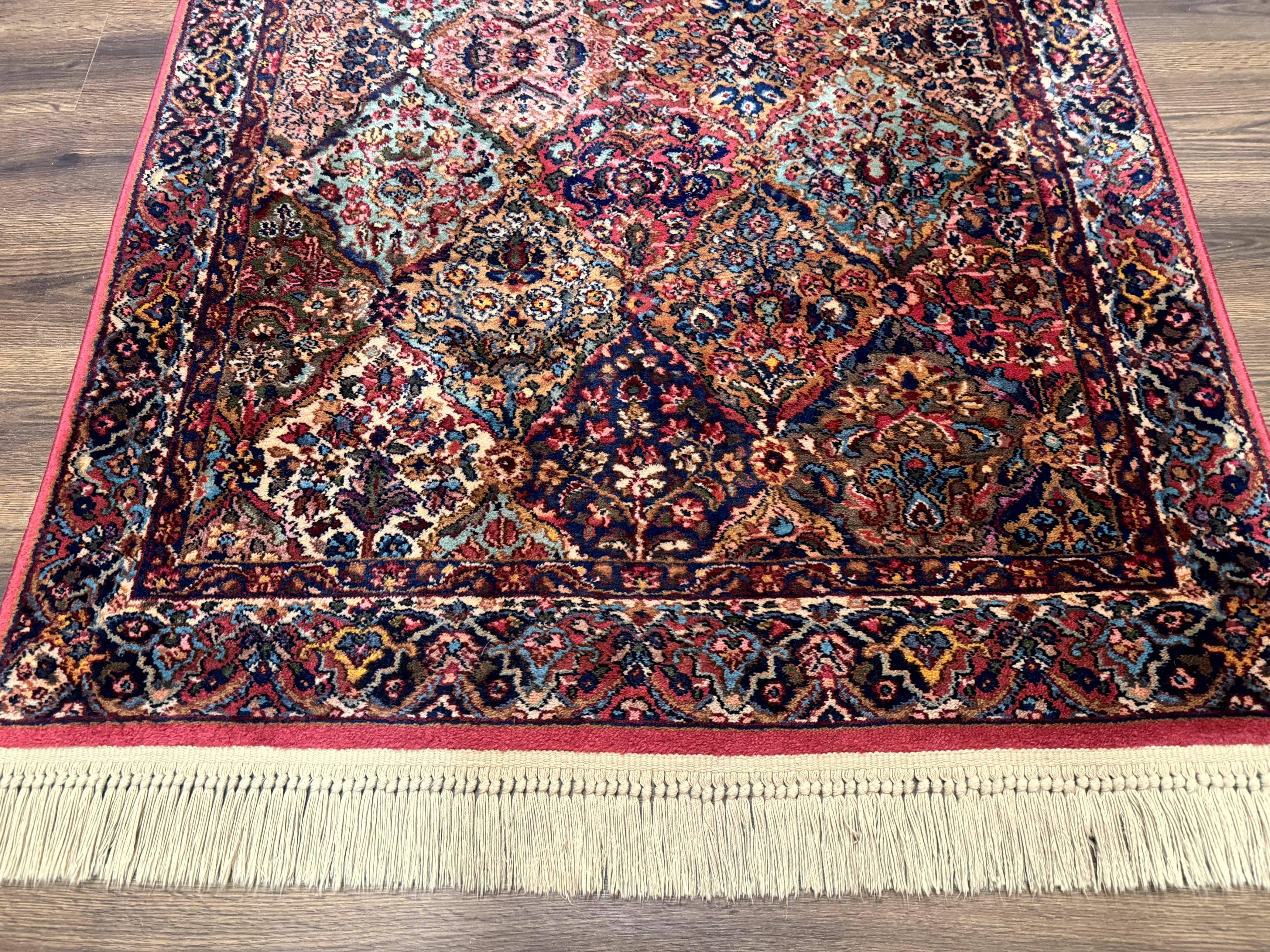 Karastan Rug 4x6 Multicolor Panel Kirman Rug #717, Wool Karastan Carpet, Original Collection 700 Series, Vintage, Rare Size - Jewel Rugs