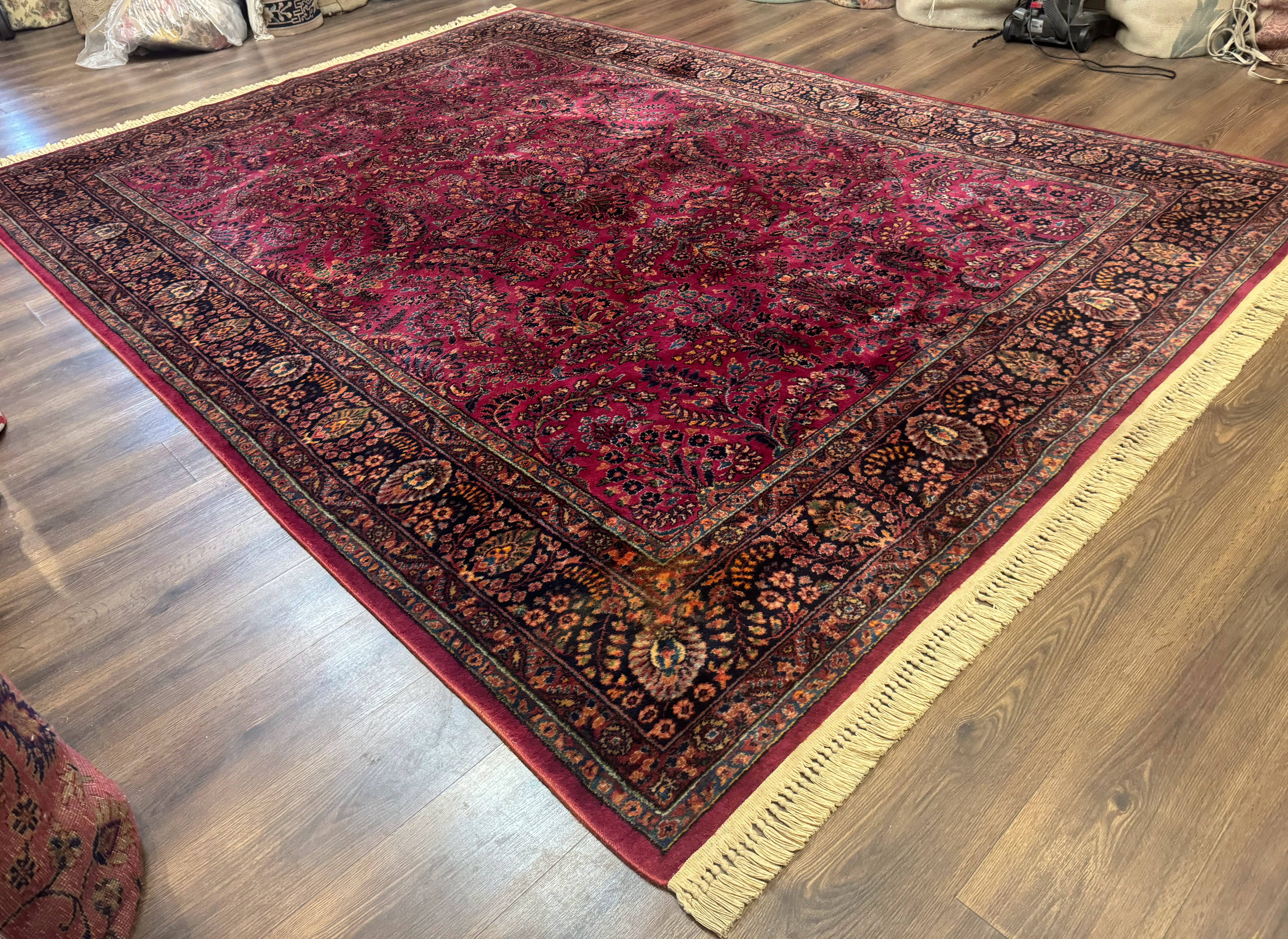 9x12 Karastan Sarouk Rug #724, Antique Karastan Wool Carpet, Discontinued Vintage Original 700 Series, Rare Hard to Find - Jewel Rugs