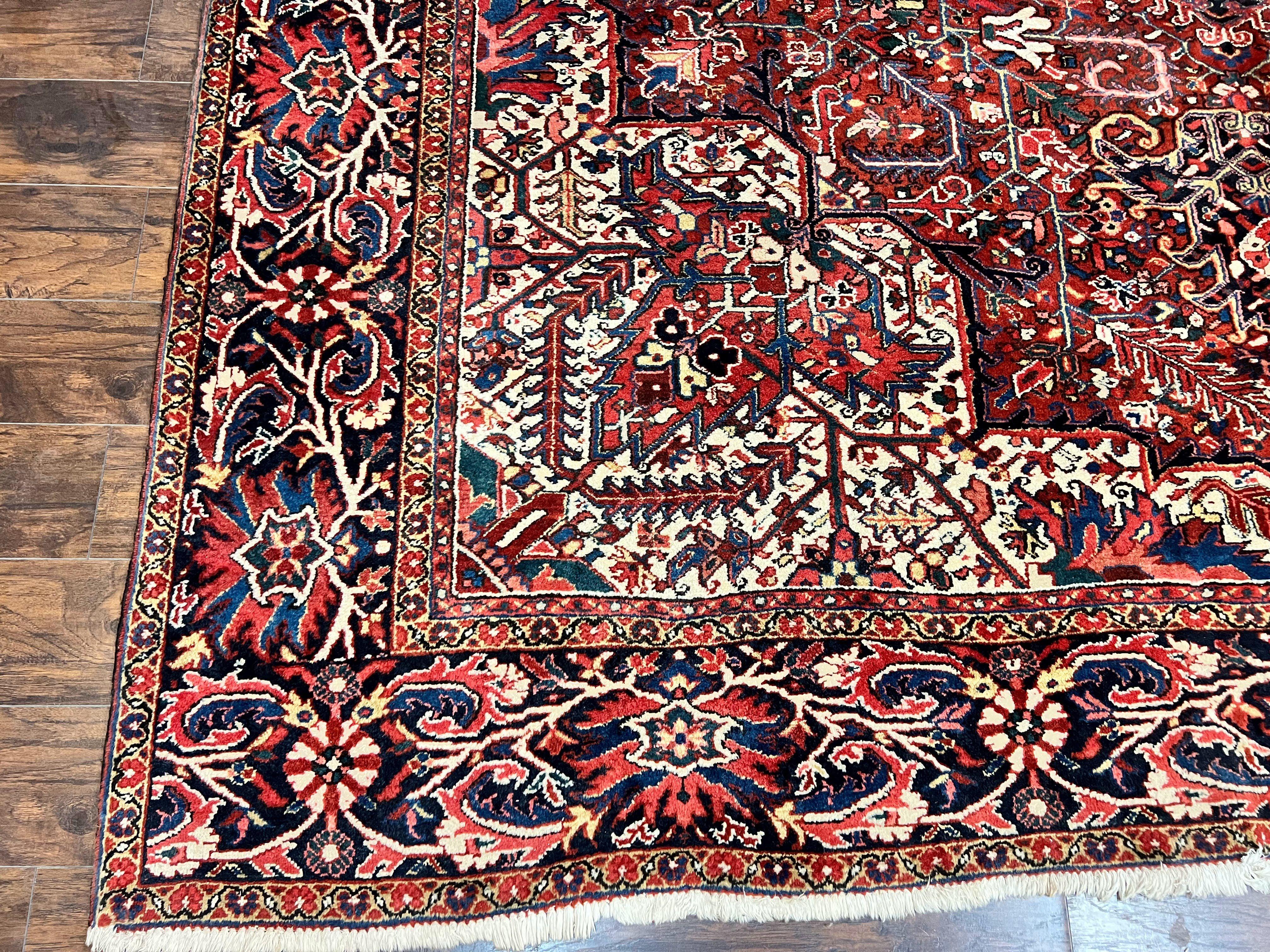 Large Persian Heriz Rug 11x15, Geometric Palace Size Carpet - Jewel Rugs