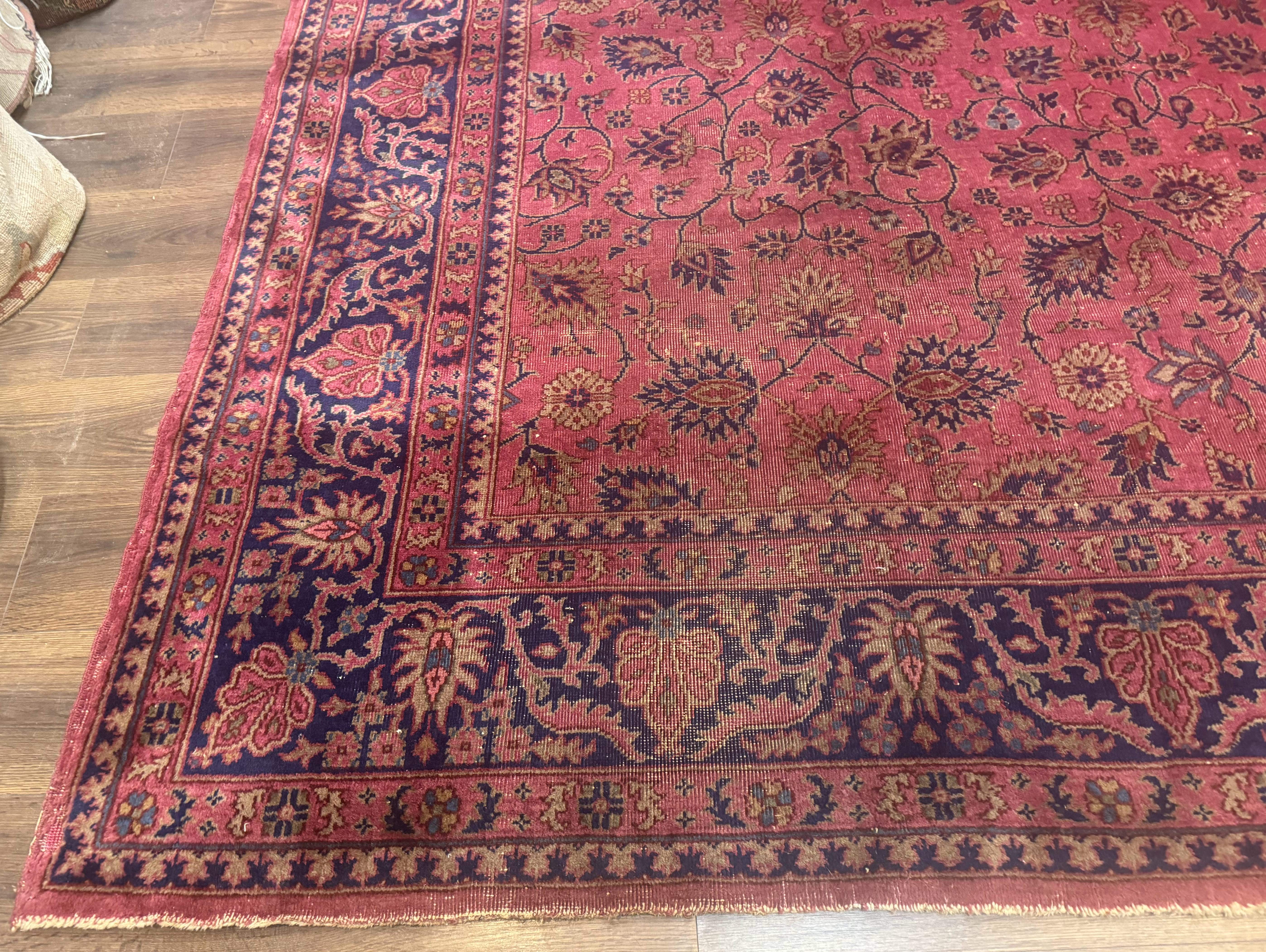 Turkish Sparta Rug 10x16 – Red Hand-Knotted Wool Antique Carpet - Jewel Rugs