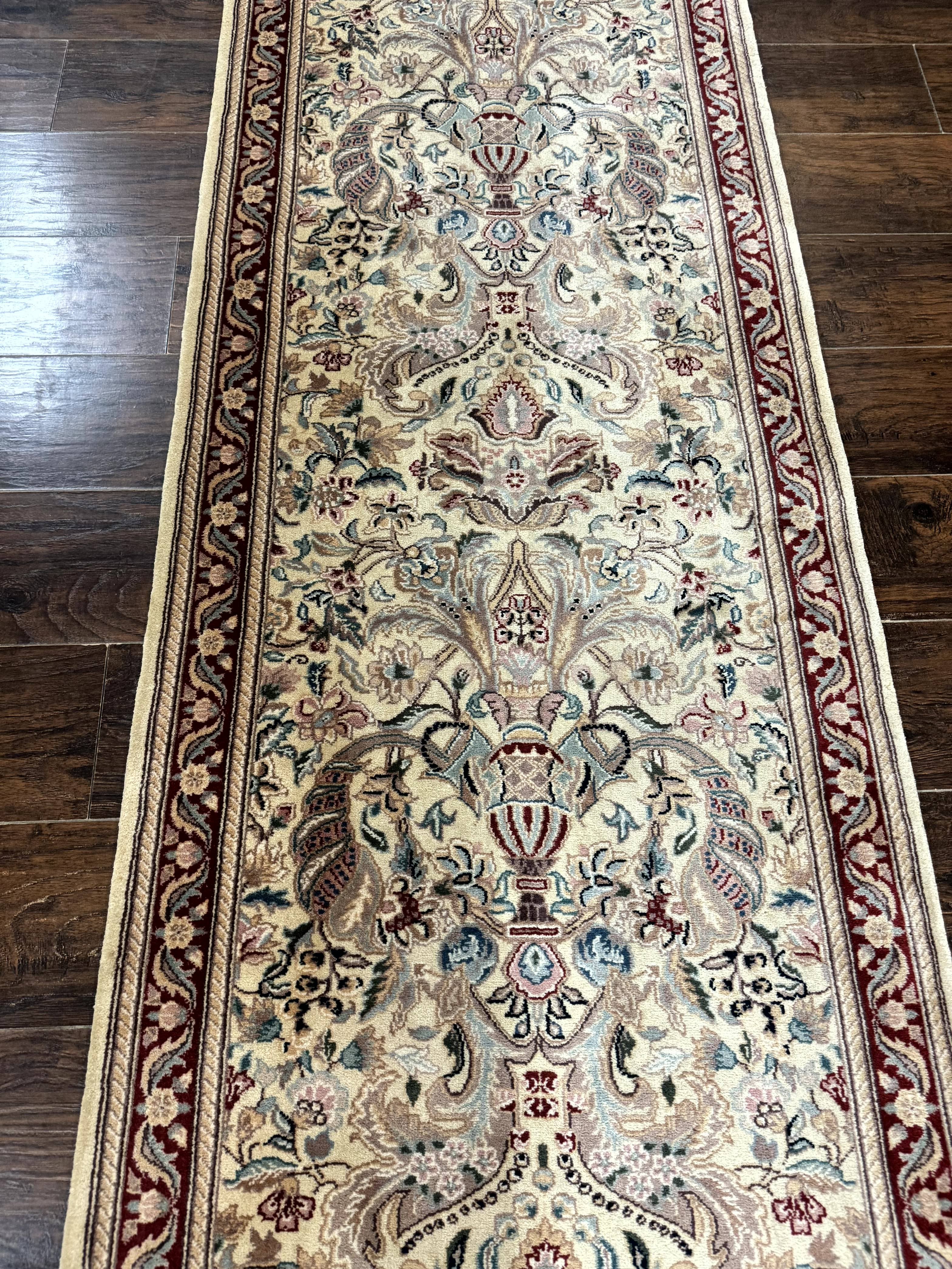 Pakistani Runner Rug 2.8 x 14, Pak Persian Hallway Rug, Cream Color - Jewel Rugs