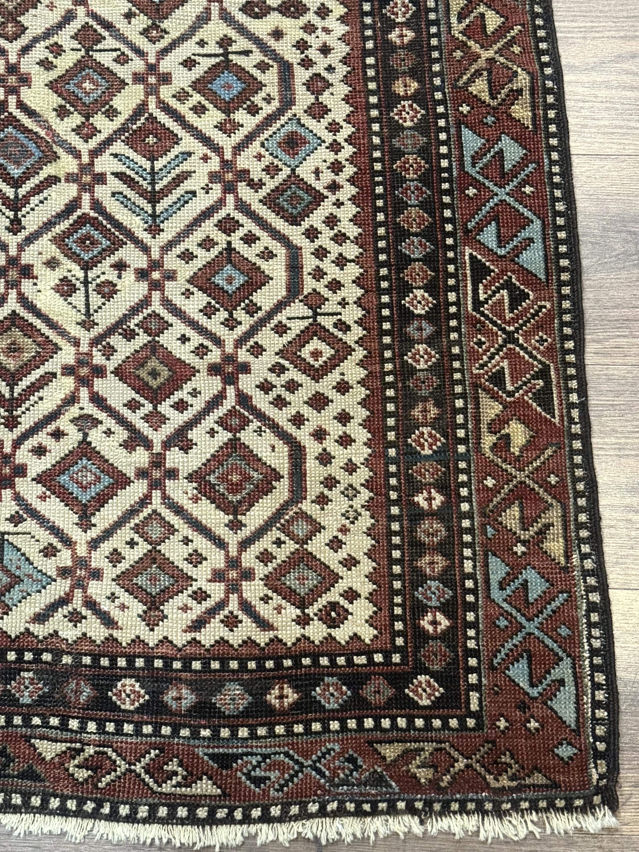 Antique Caucasian Shirvan Rug 3x5, Dagestan Prayer Rug, Collectible, Early 20th Century Rug - Jewel Rugs