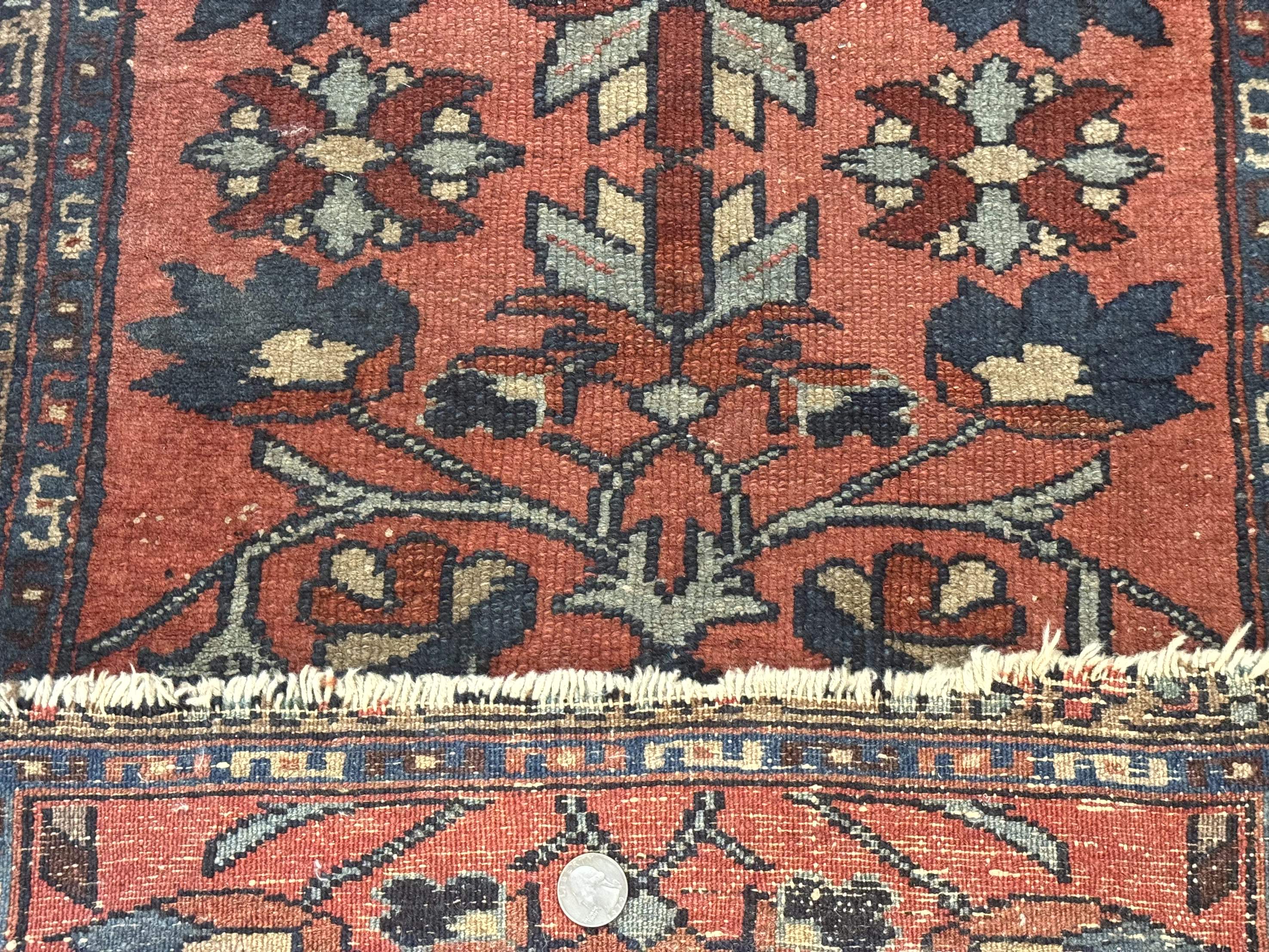 Small Persian Hamadan Rug 2x3 – Red Antique Wool Hand-Knotted - Jewel Rugs