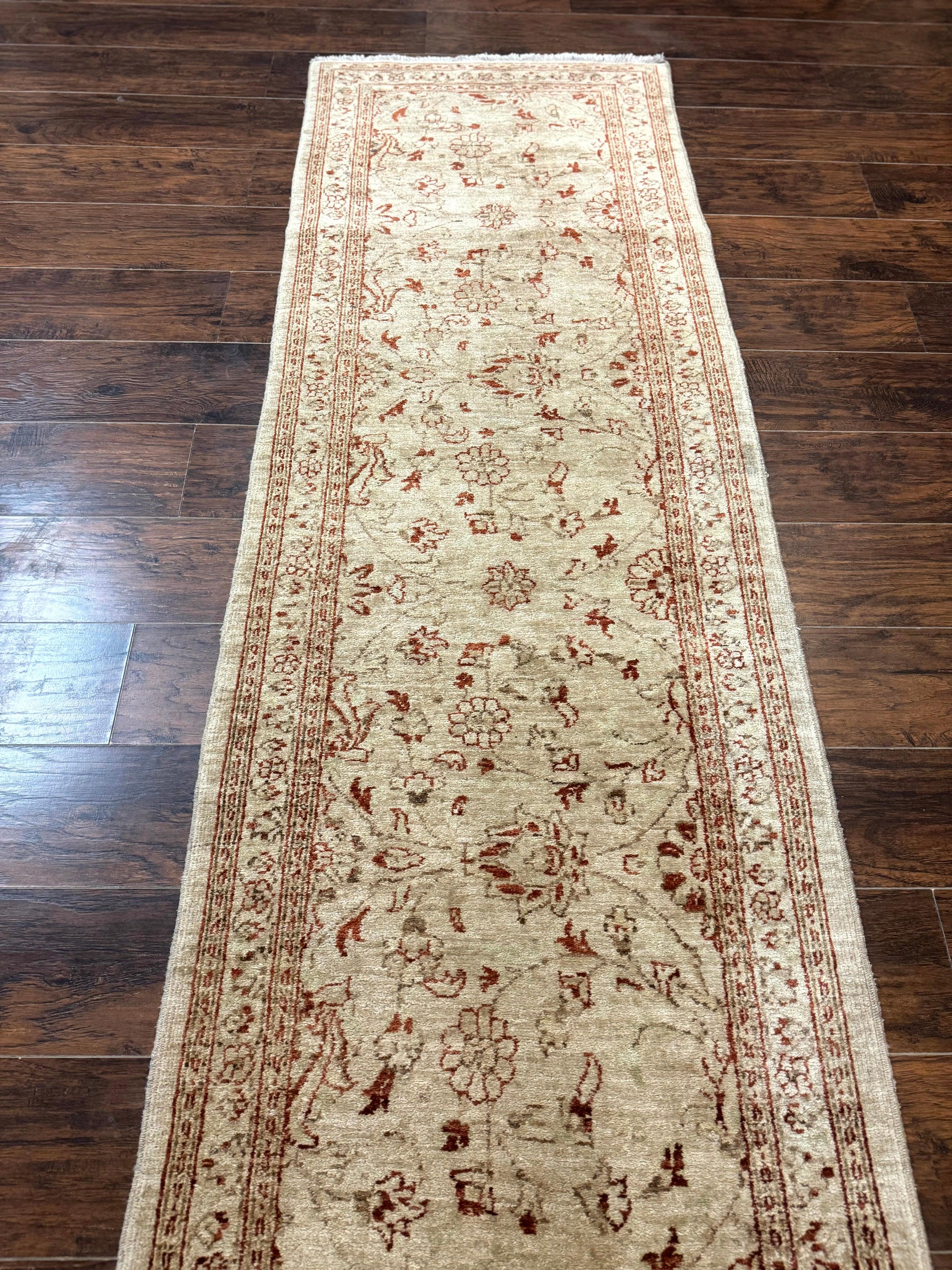 Peshawar Runner Rug 3 x 9.7, Pakistani Oriental Runner Rug, Vintage Rug for Modern Home, Runner for Hallway or Kitchen, Oushak Runner - Jewel Rugs