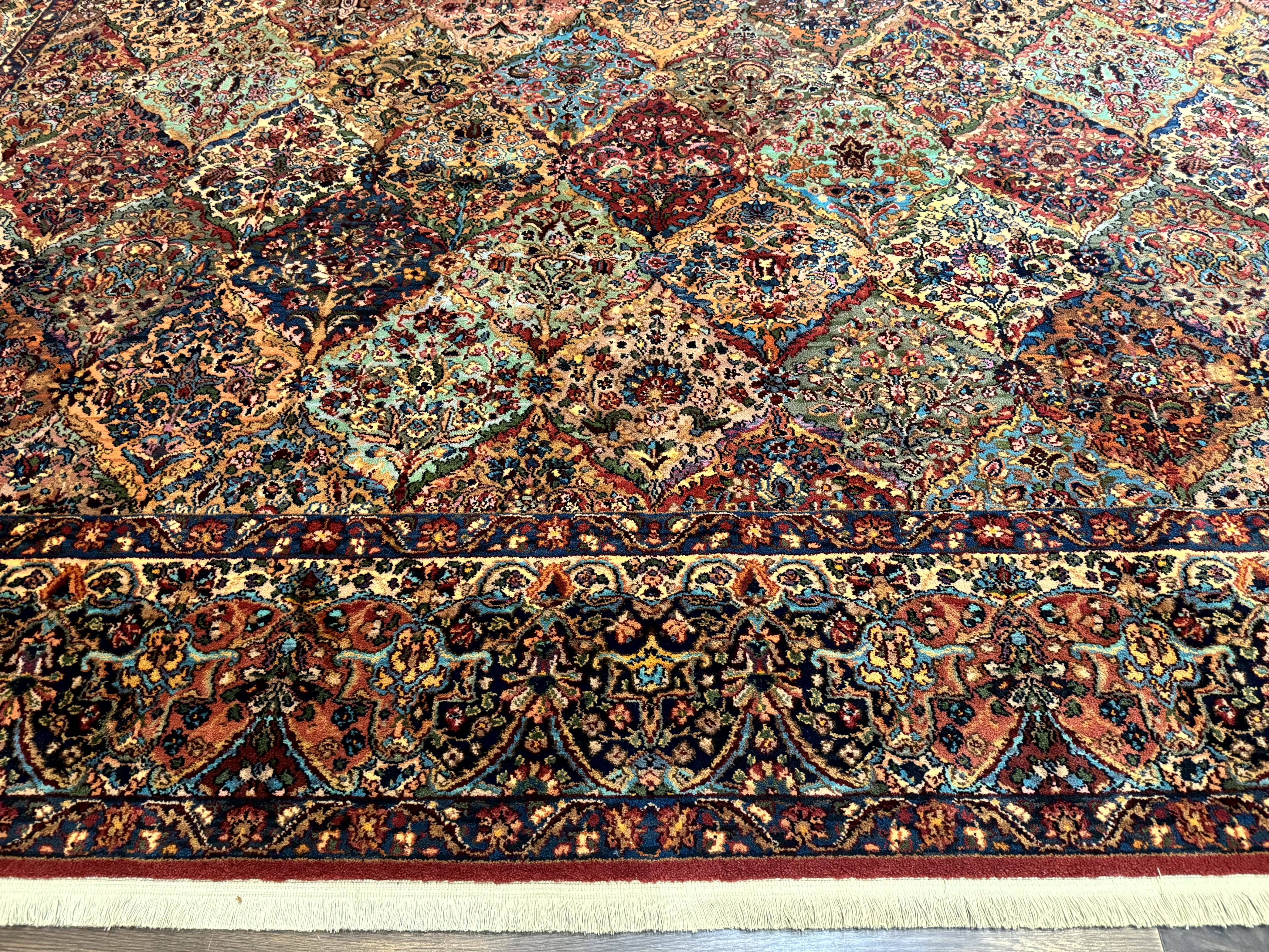11x16 Karastan Rug Multicolor Panel Kirman #717, Wool Vintage Original Collection 700 Series - Jewel Rugs