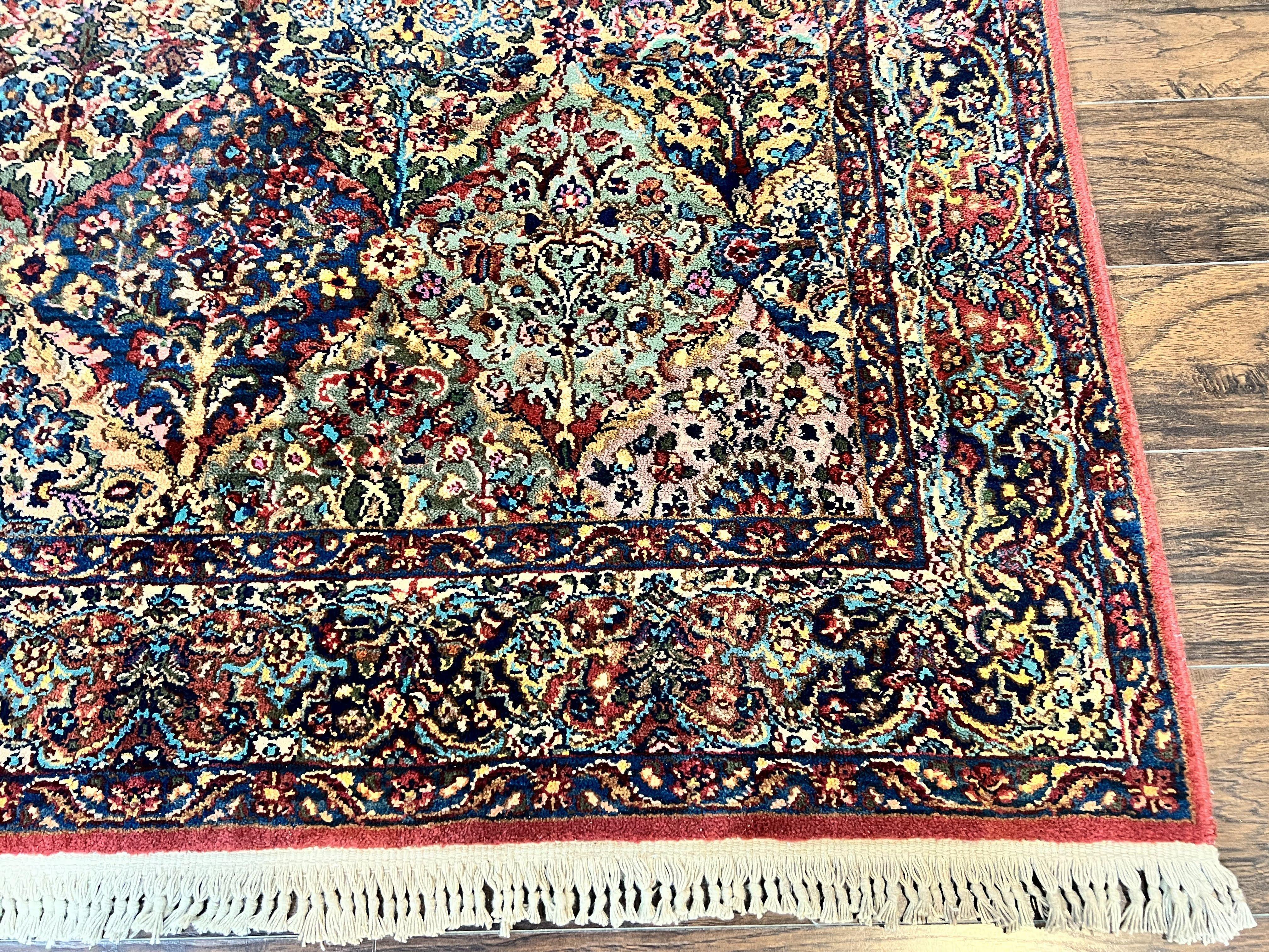 Karastan Multicolor Panel Kirman Rug #717, Wool Karastan Rug 5' 9" x 9', Vintage Multipanel Kirman, Original Karastan Collection 700 Series - Jewel Rugs