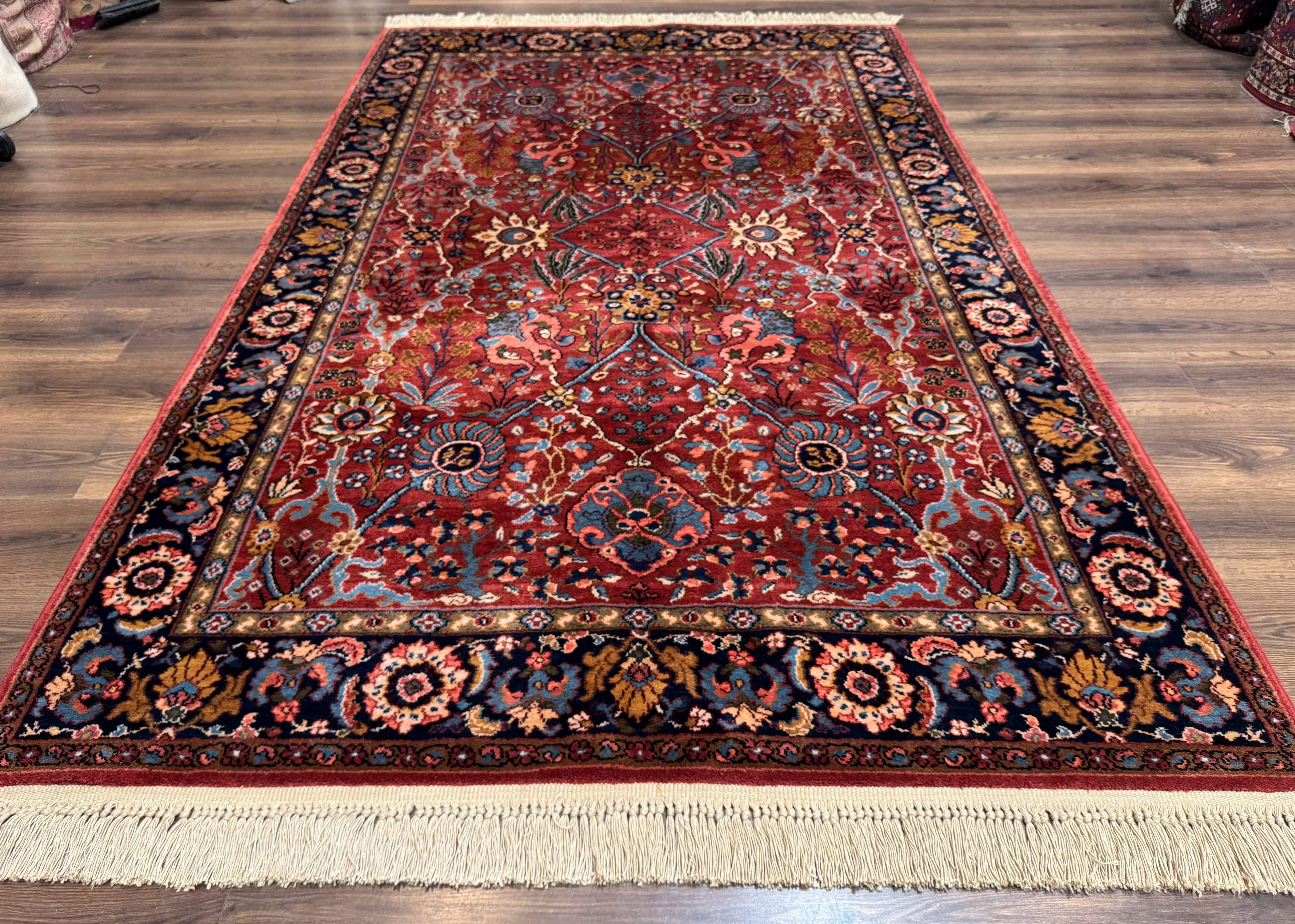 5.9 x 9 Karastan Rug Ispahan #766, Vintage Wool Discontinued Original 700 Series - Jewel Rugs