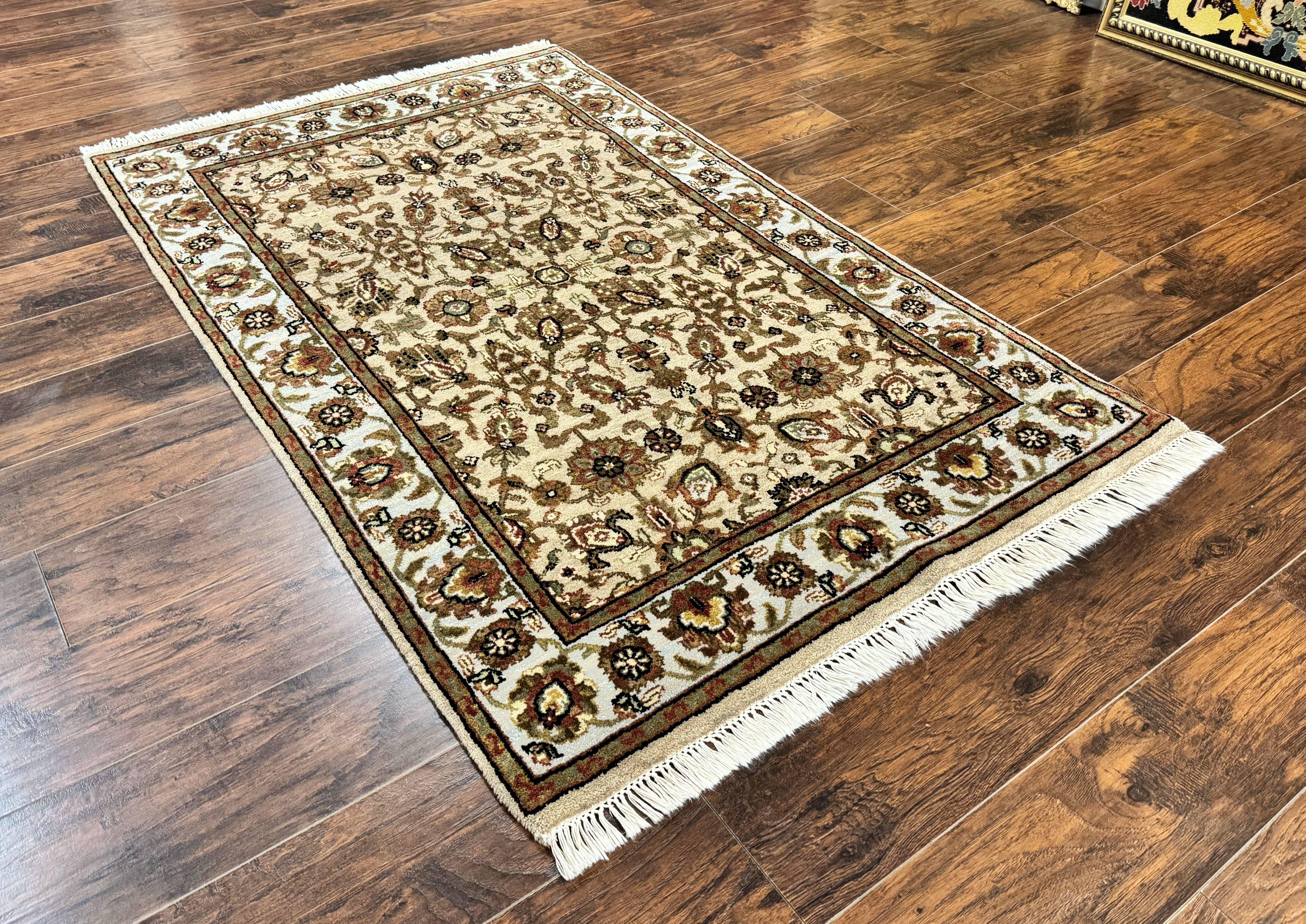 Pak Persian Rug 4x6, Floral Allover Vintage Oriental Carpet, Handmade Wool Rug - Jewel Rugs