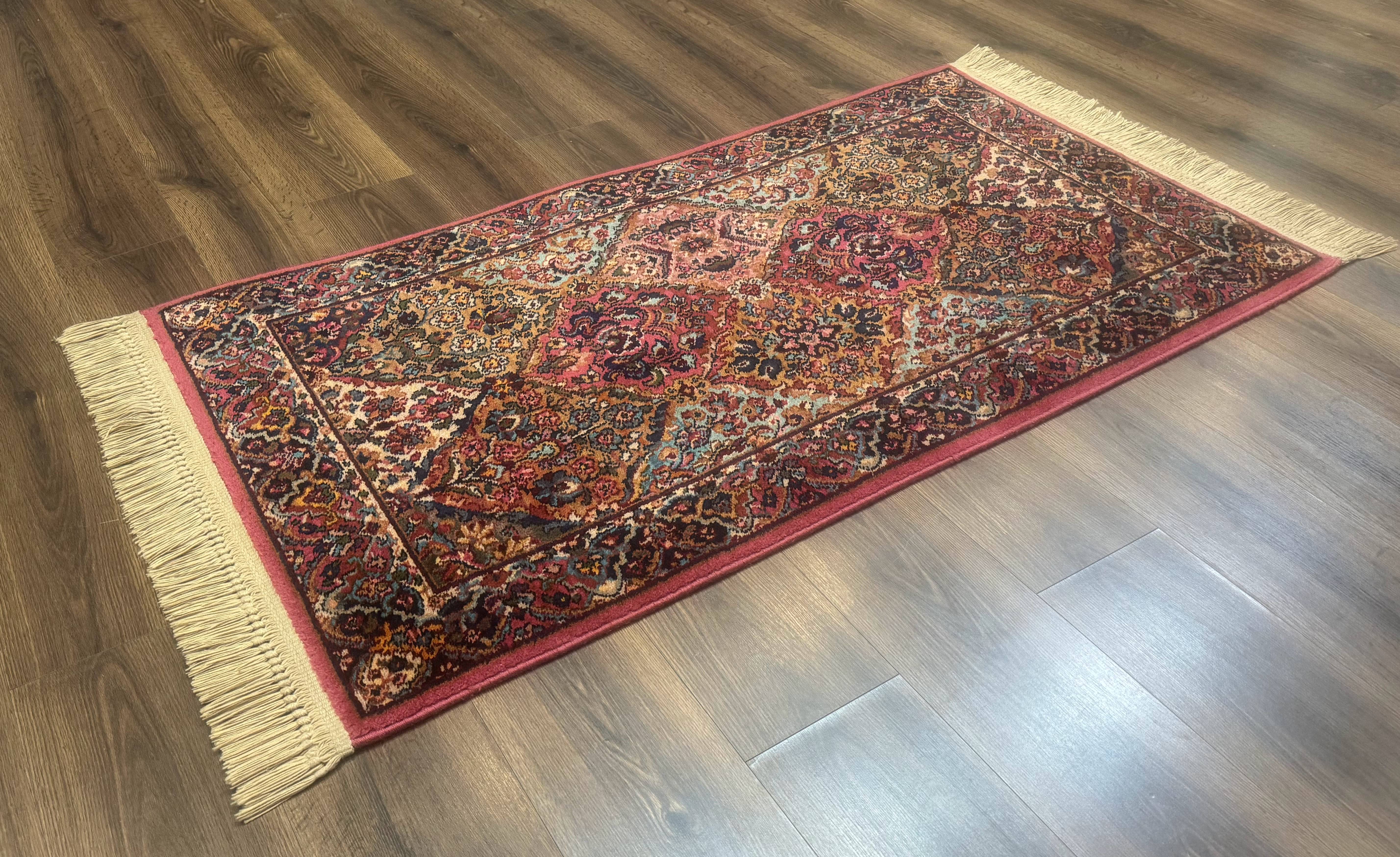 Karastan Rug 3x5 Multicolor Panel Kirman #717, Original 700 Series, Wool Pile, Discontinued - Jewel Rugs