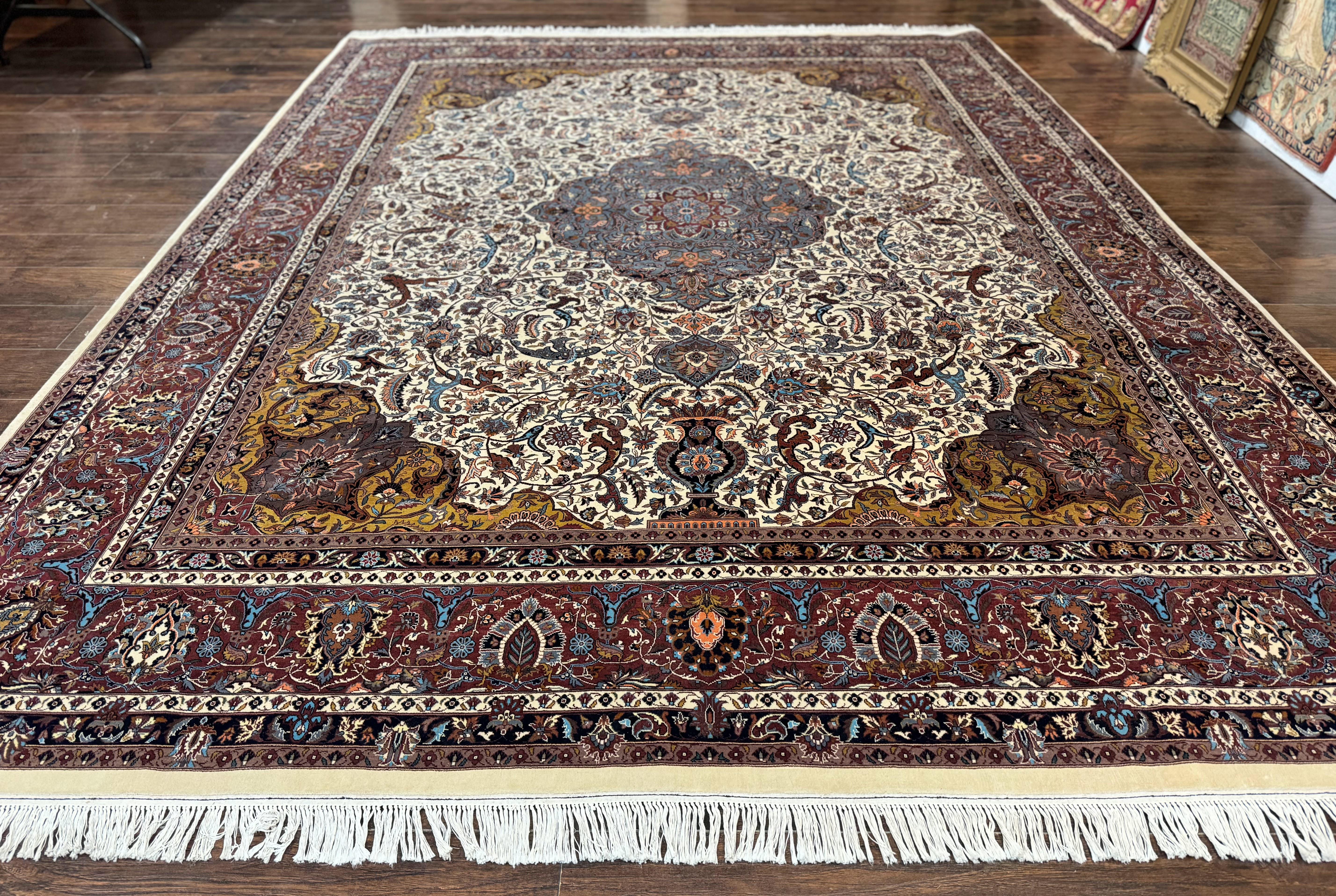 9x12 Pak Persian Rug, Floral Medallion, Fine 400 KPSI - Jewel Rugs