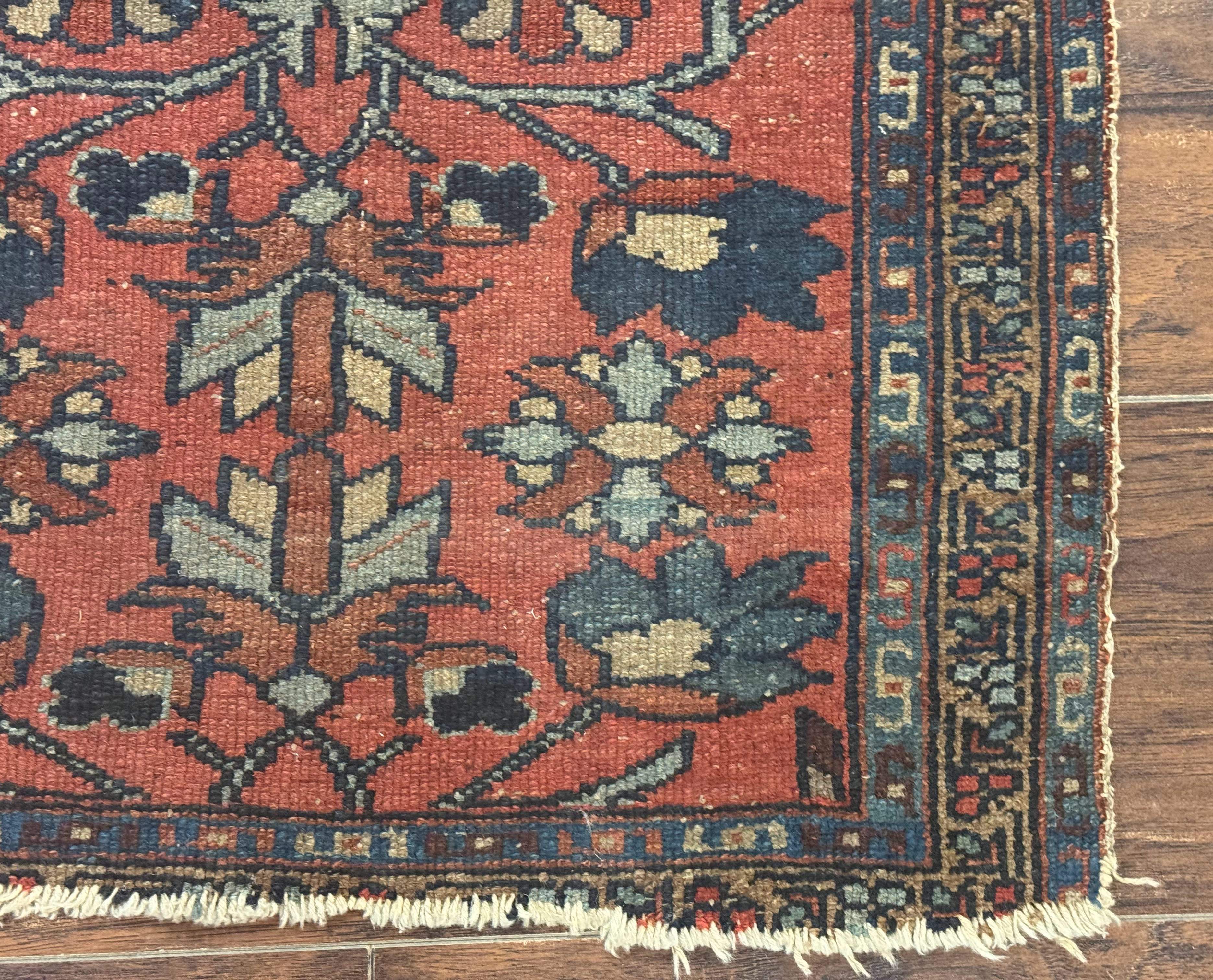 Small Persian Hamadan Rug 2x3 – Red Antique Wool Hand-Knotted - Jewel Rugs