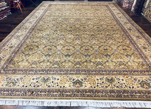 Pak Persian Rug 12x17, Wool Hand Knotted Vintage Carpet, Safavieh Rug, Floral Allover Oriental Rug, Extra Large Oversized Rug 12 x 17 ft