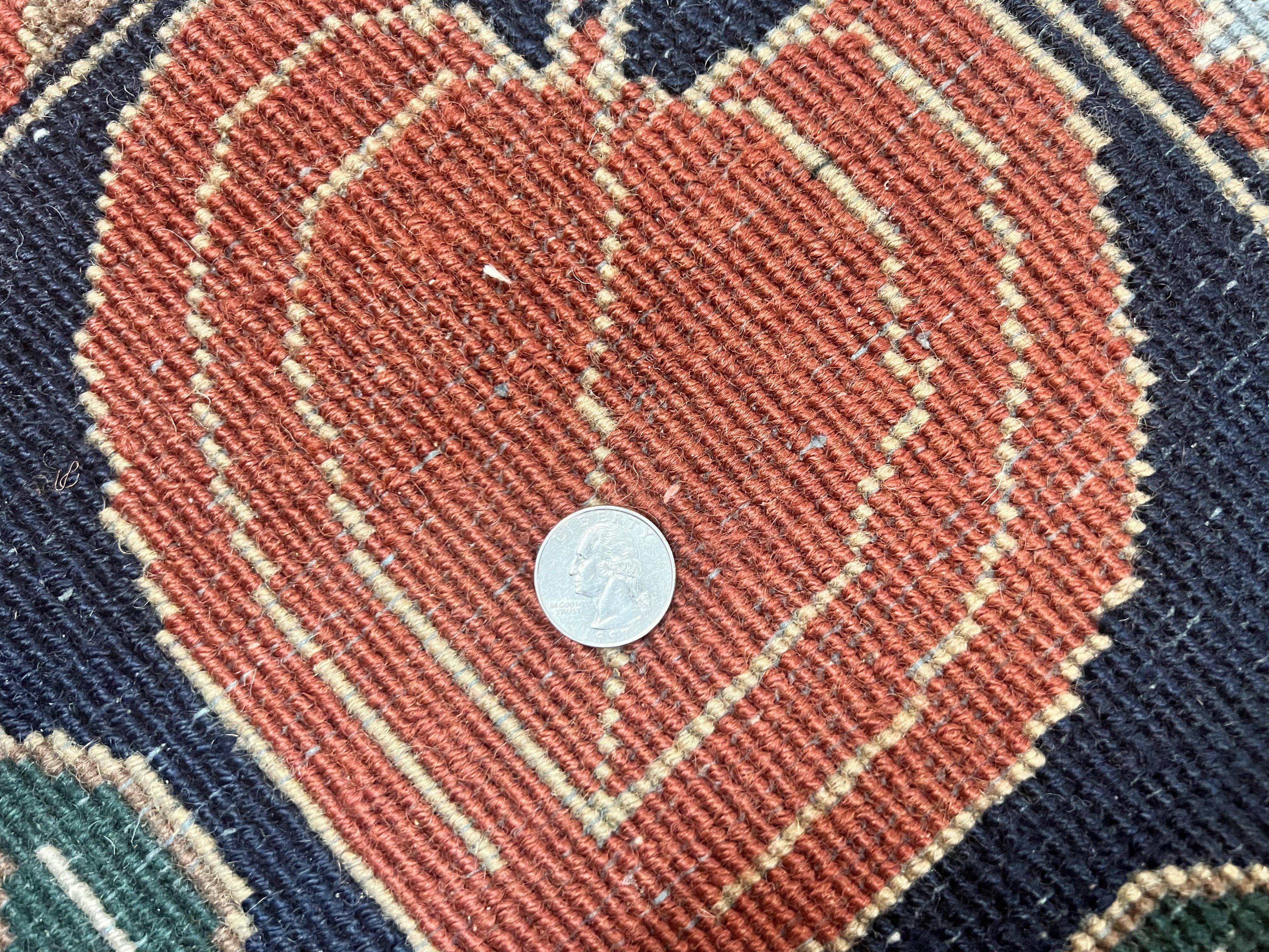 Indo Persian Bidjar Rug 8x10, Red and Black, Handmade Vintage Wool Carpet - Jewel Rugs