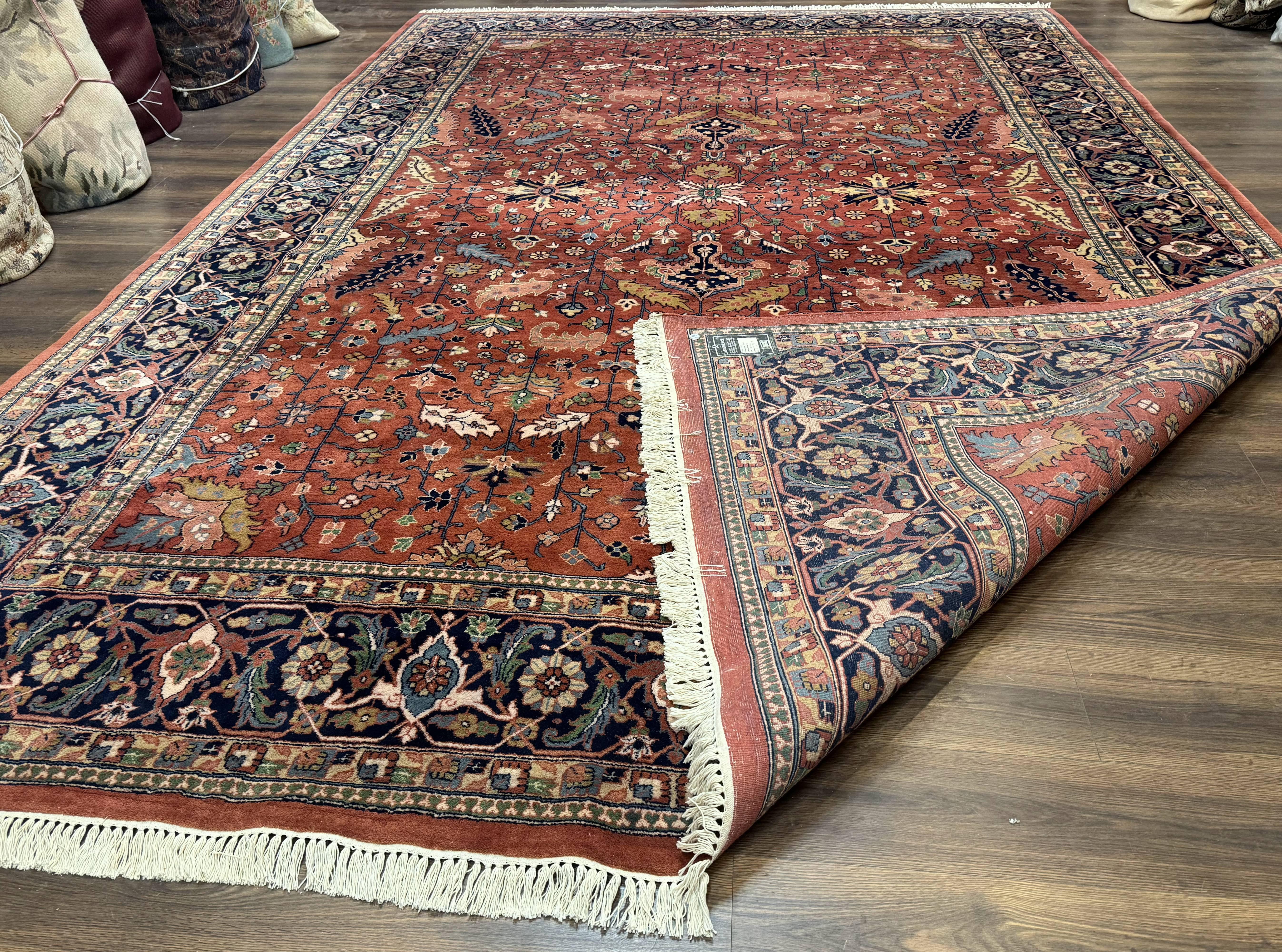 Indo Persian Heriz Rug 10x15, Allover Pattern, Large Wool Handmade Rug - Jewel Rugs