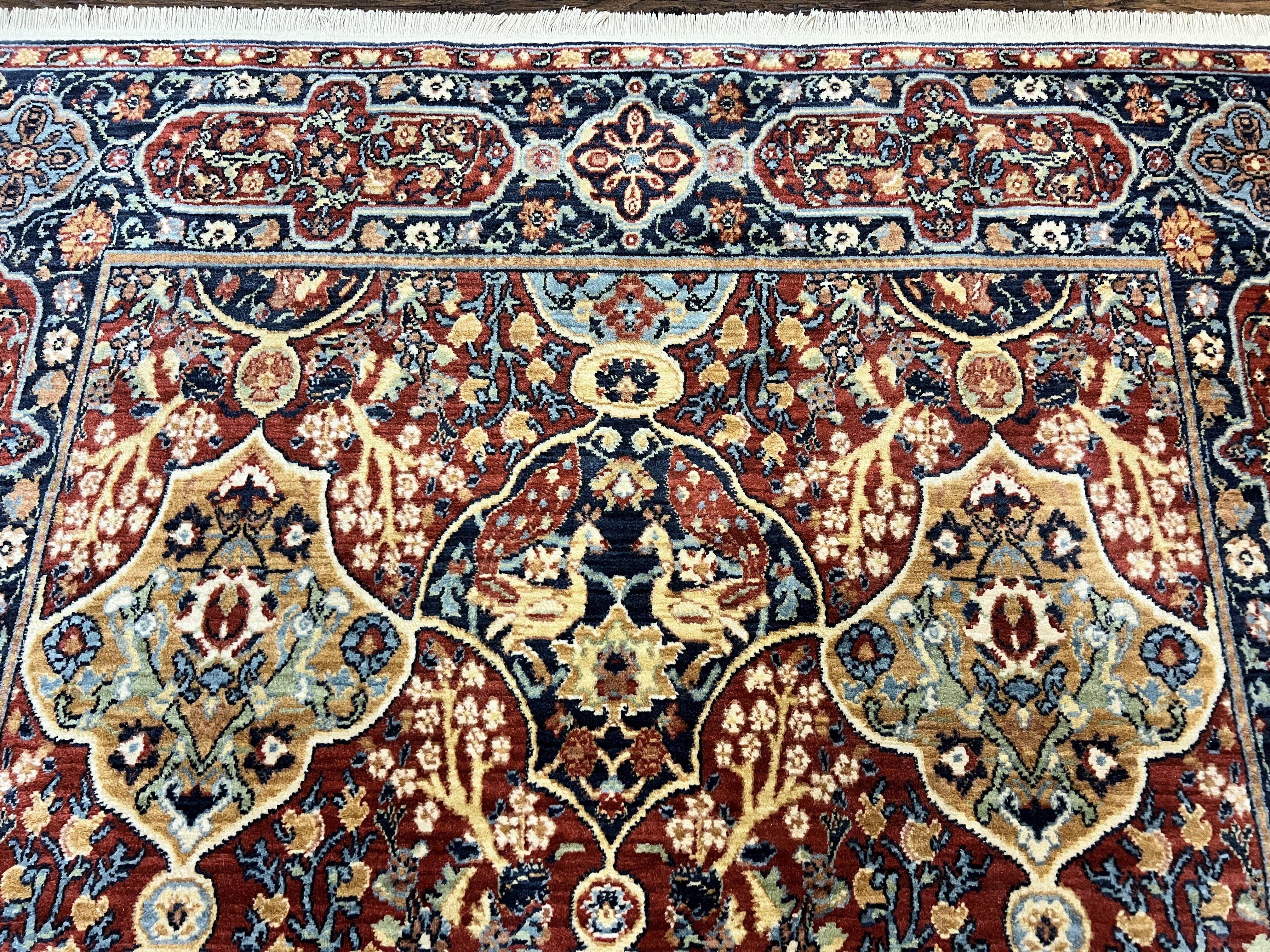 Karastan Rug 6x8, English Manor Hampton Court 2120, Discontinued Wool Pile, Vintage Medium Sized Area Rug - Jewel Rugs