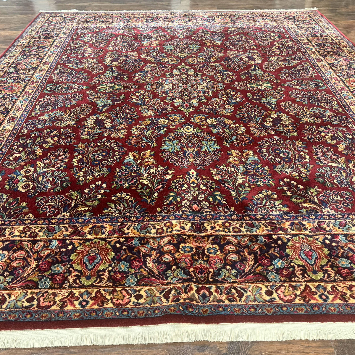 Karastan Rug 8.8 x 10.6 Red Sarouk #785, Original 700 Series, Vintage ...