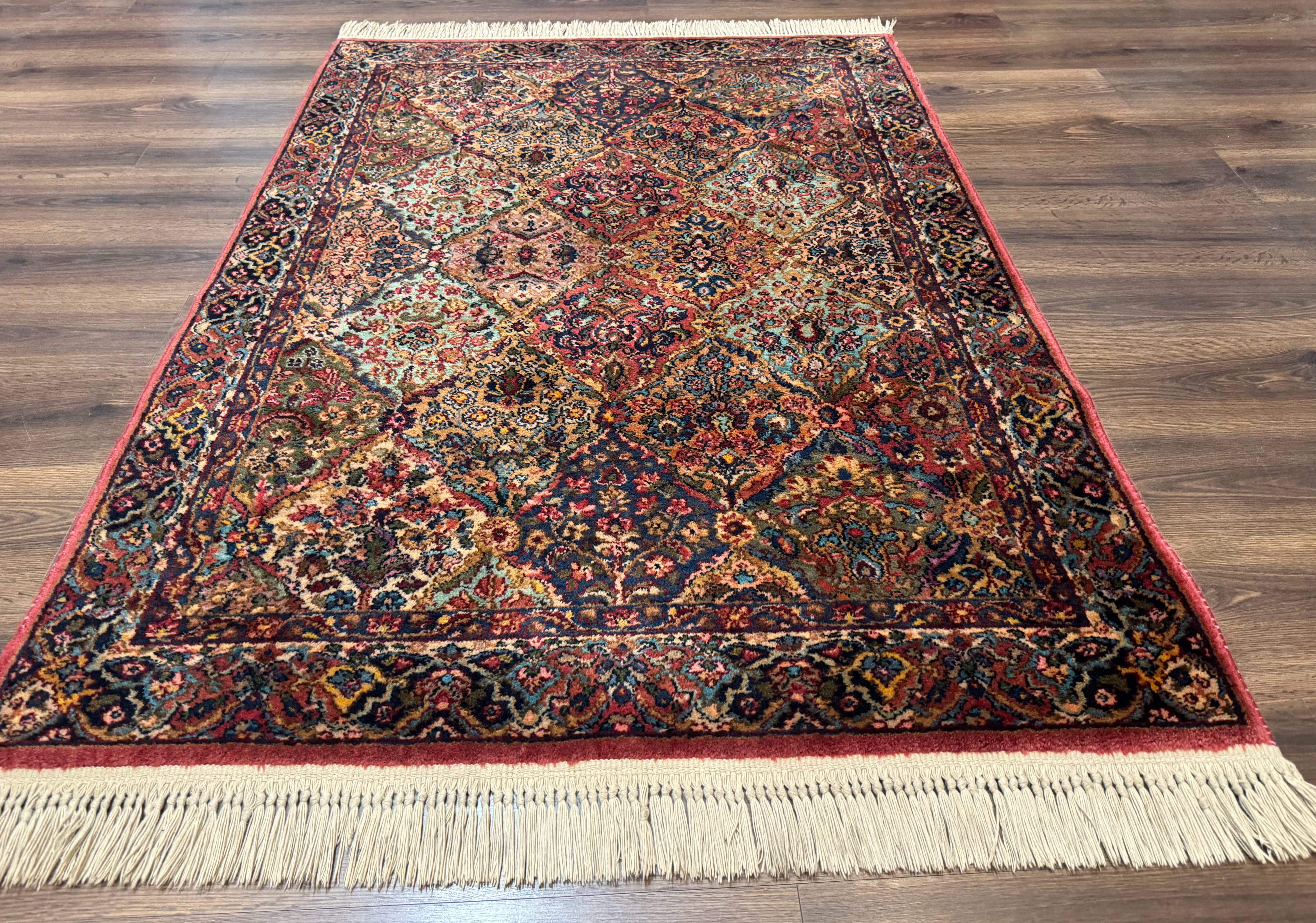 Karastan Rug 4x6, Multicolor Panel Kirman #717, Wool Original 700 Series Vintage - Jewel Rugs