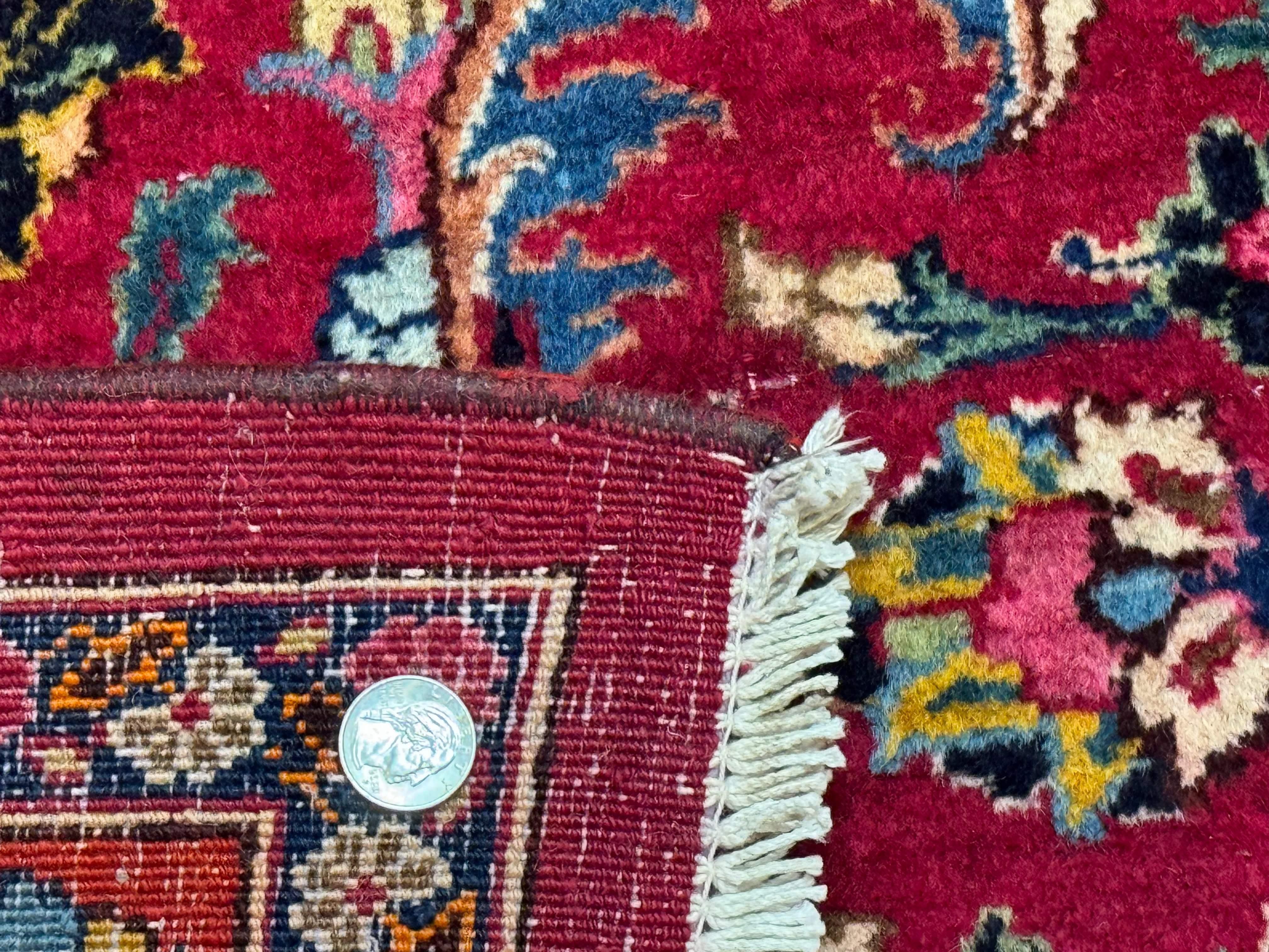 Red Persian Mashad Rug 10x13 - Floral Medallion Signed By Masterweaver - Jewel Rugs