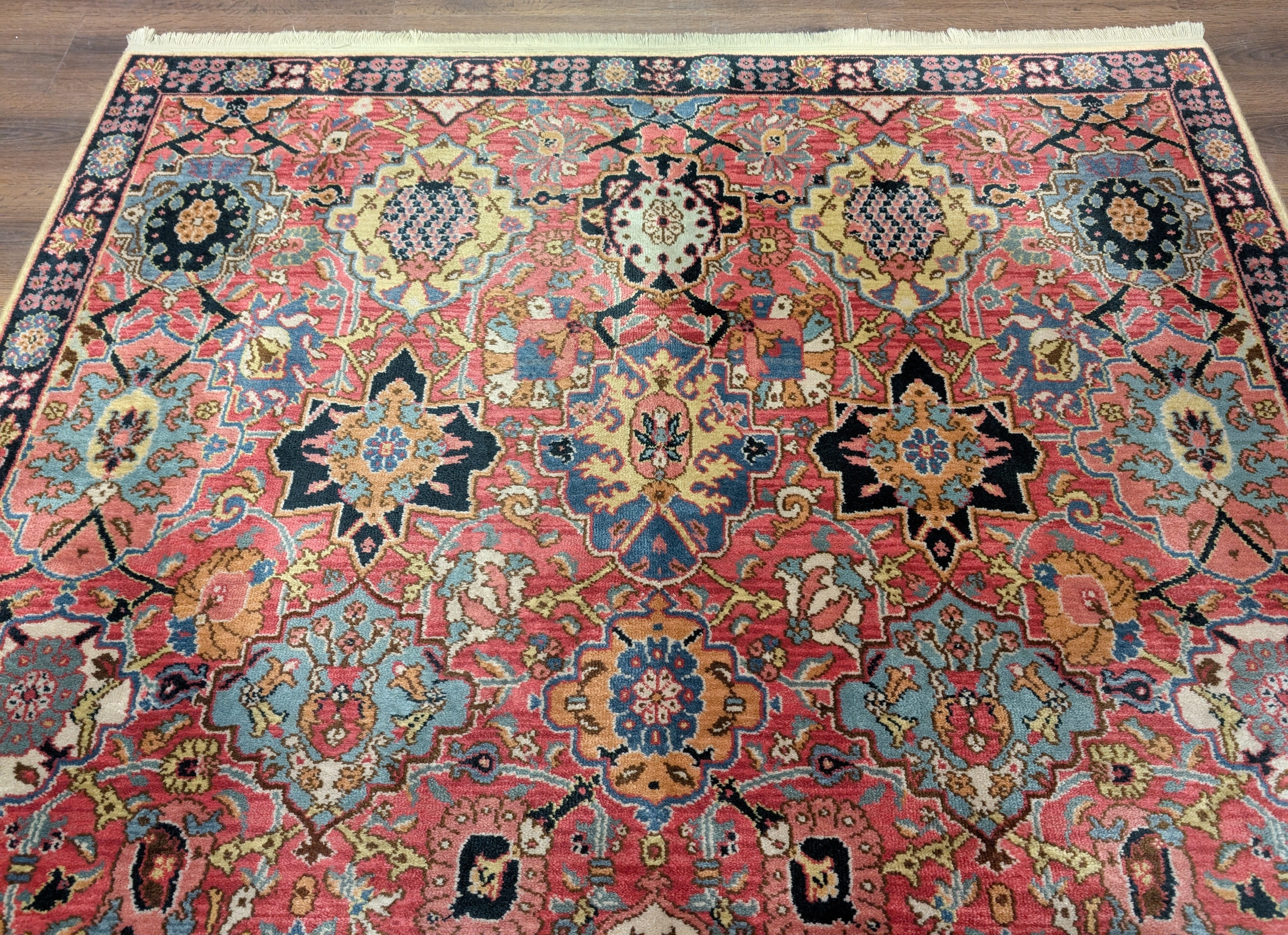 Karastan Rug 5.8 x 9 Williamsburg Kirman Vase #557, Vintage Discontinued Wool Karastan Area Rug - Jewel Rugs