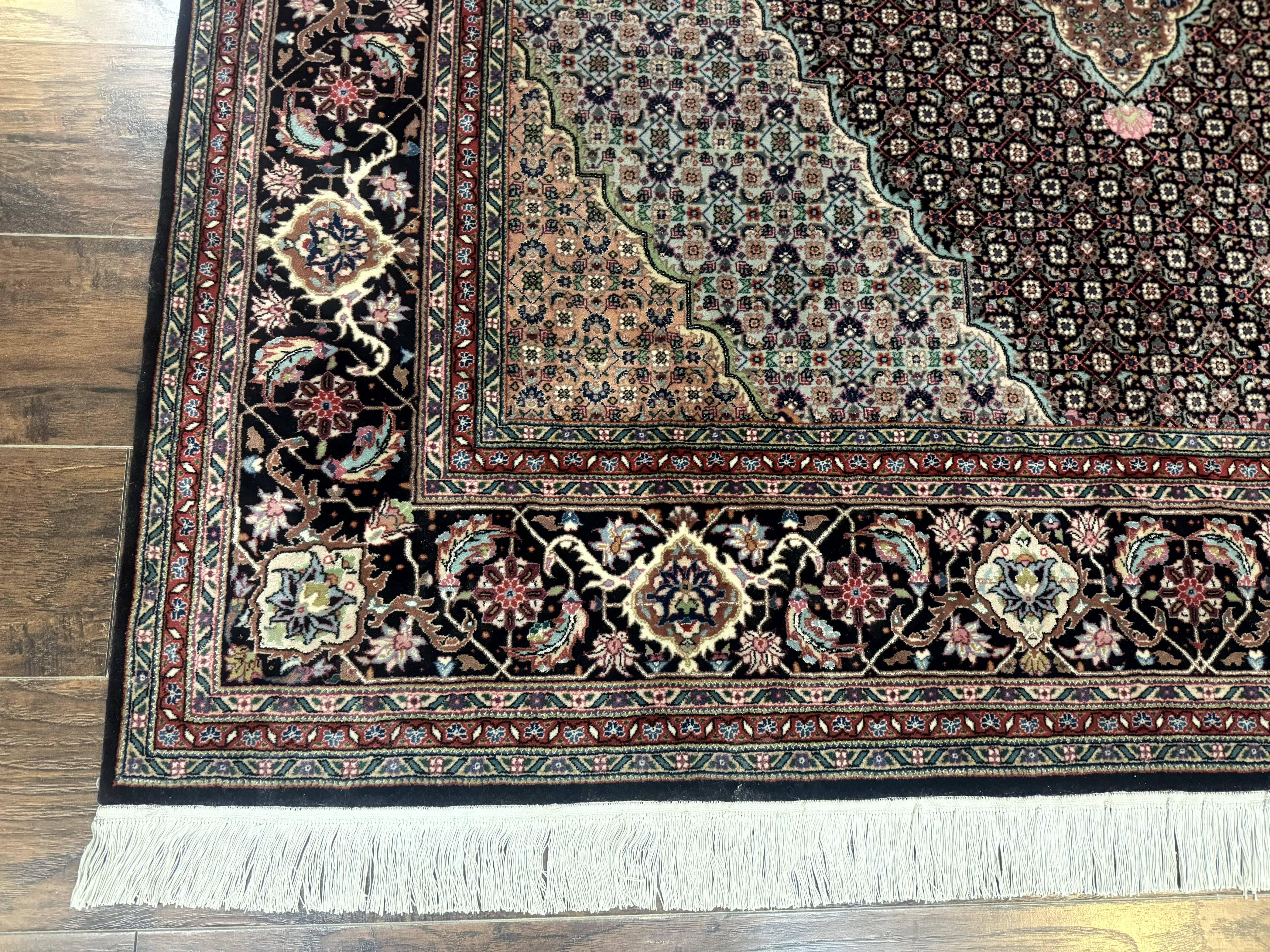 Sino Persian Rug 6x9, Herati Very Fine 400 KPSI, Black - Jewel Rugs