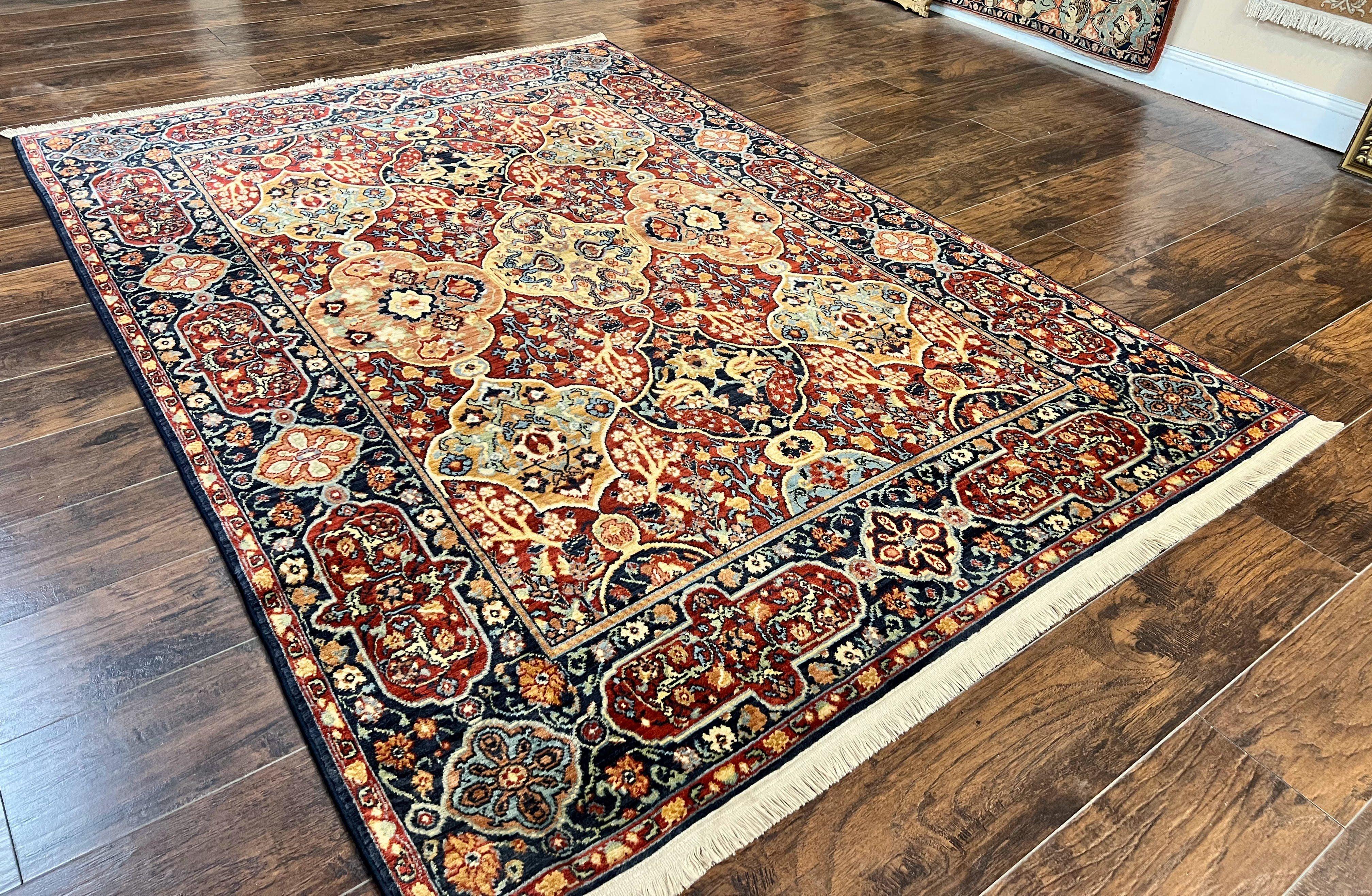 Karastan Rug 6x8, English Manor Hampton Court 2120, Discontinued Wool Pile, Vintage Medium Sized Area Rug - Jewel Rugs