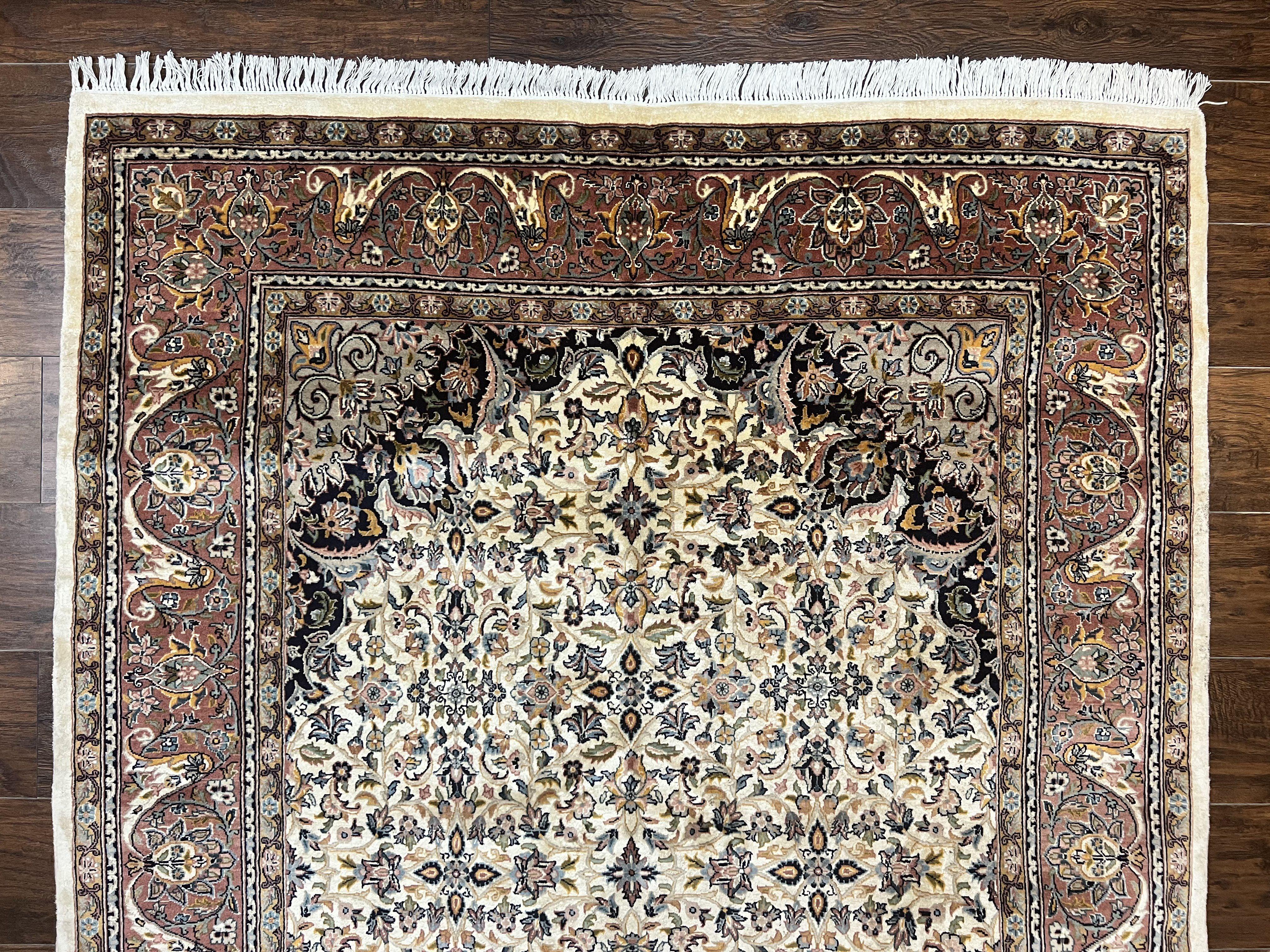 Pak Persian Rug 5x8, Handmade Wool Oriental Carpet, Vintage Rug, Floral Allover, Very Fine 320 KPSI - Jewel Rugs