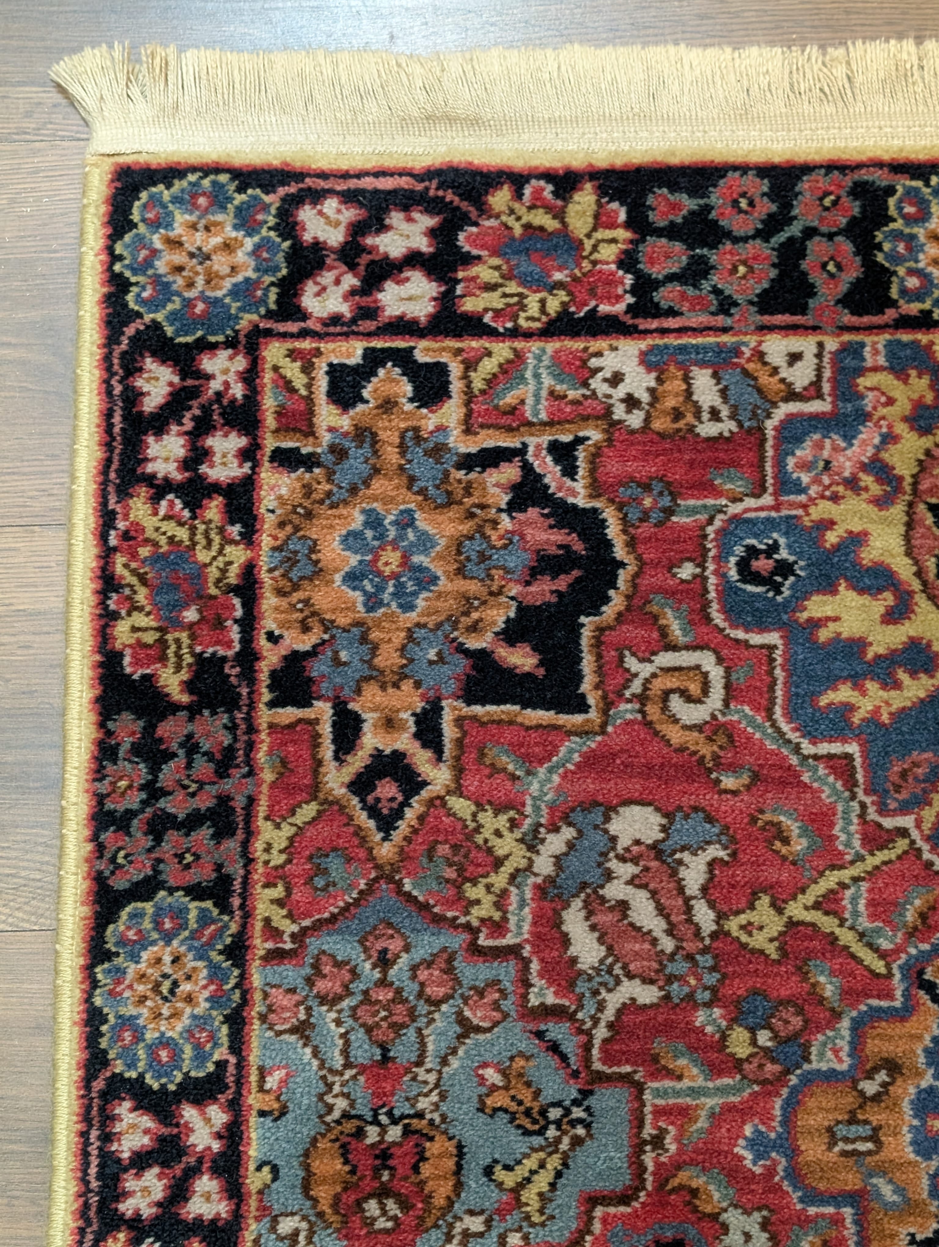 Karastan Rug 3x5, Williamsburg Kirman Vase #557, Vintage Discontinued Wool Carpet - Jewel Rugs