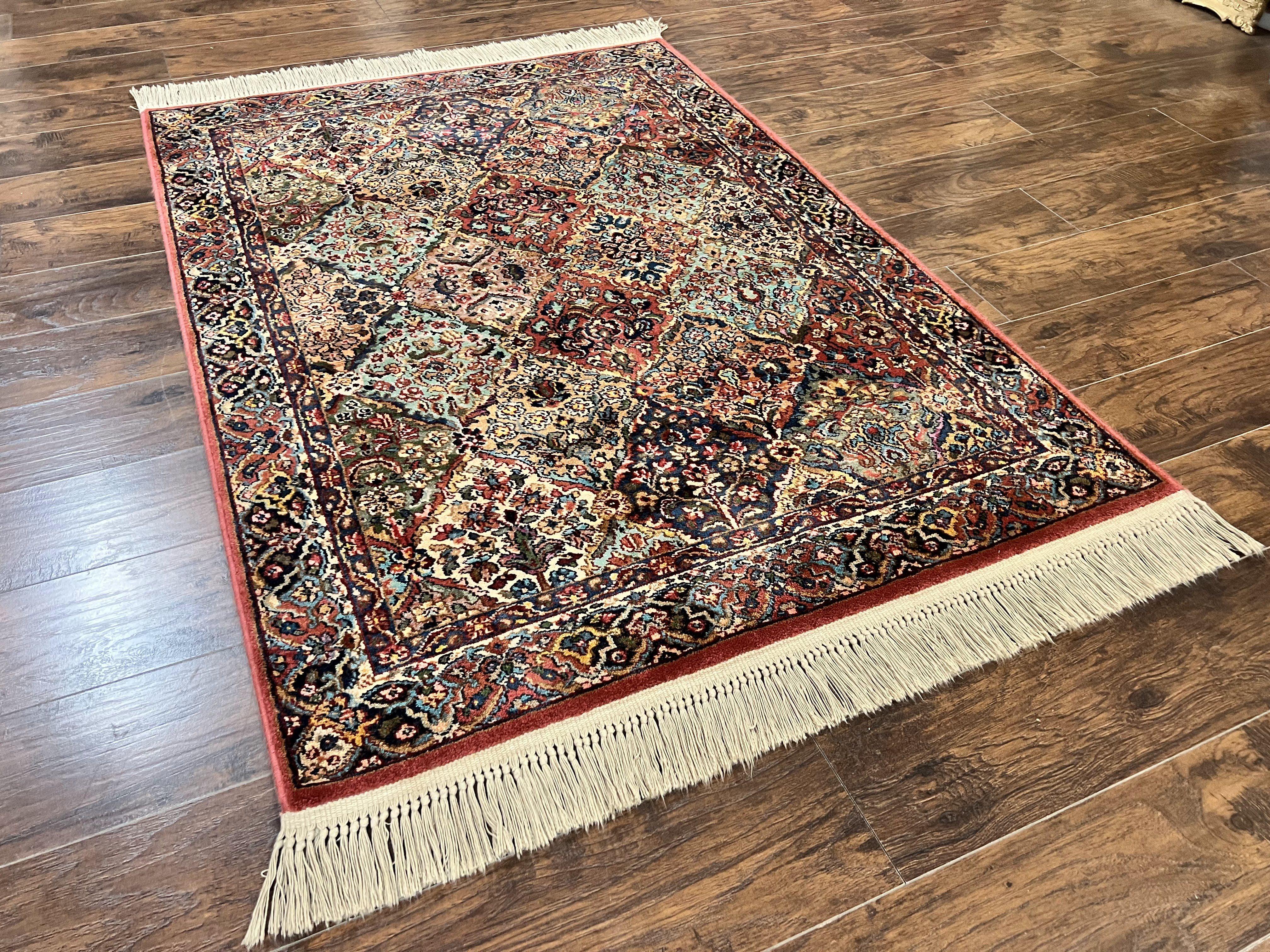 Karastan Rug 4x6 Multicolor Panel Kirman Rug #717, Wool Karastan Carpet, Original Collection 700 Series, Vintage, Rare Size - Jewel Rugs