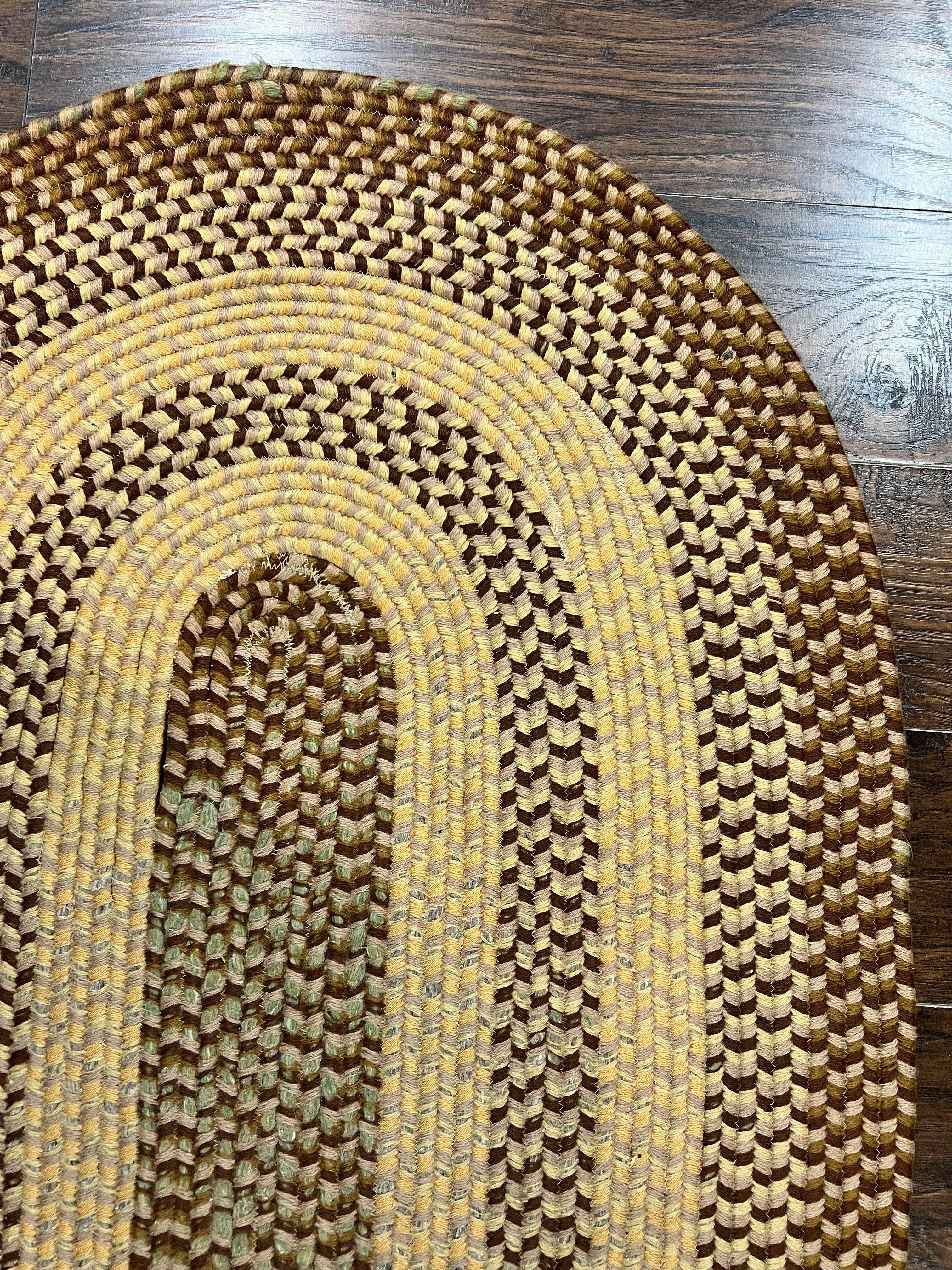 Oval Braided Rug 3x5, Multicolor Oval Rug, Wool Braided Rug, Hand Woven, Vintage Wool Handmade Braided Rug, Small American Braided Rug - Jewel Rugs