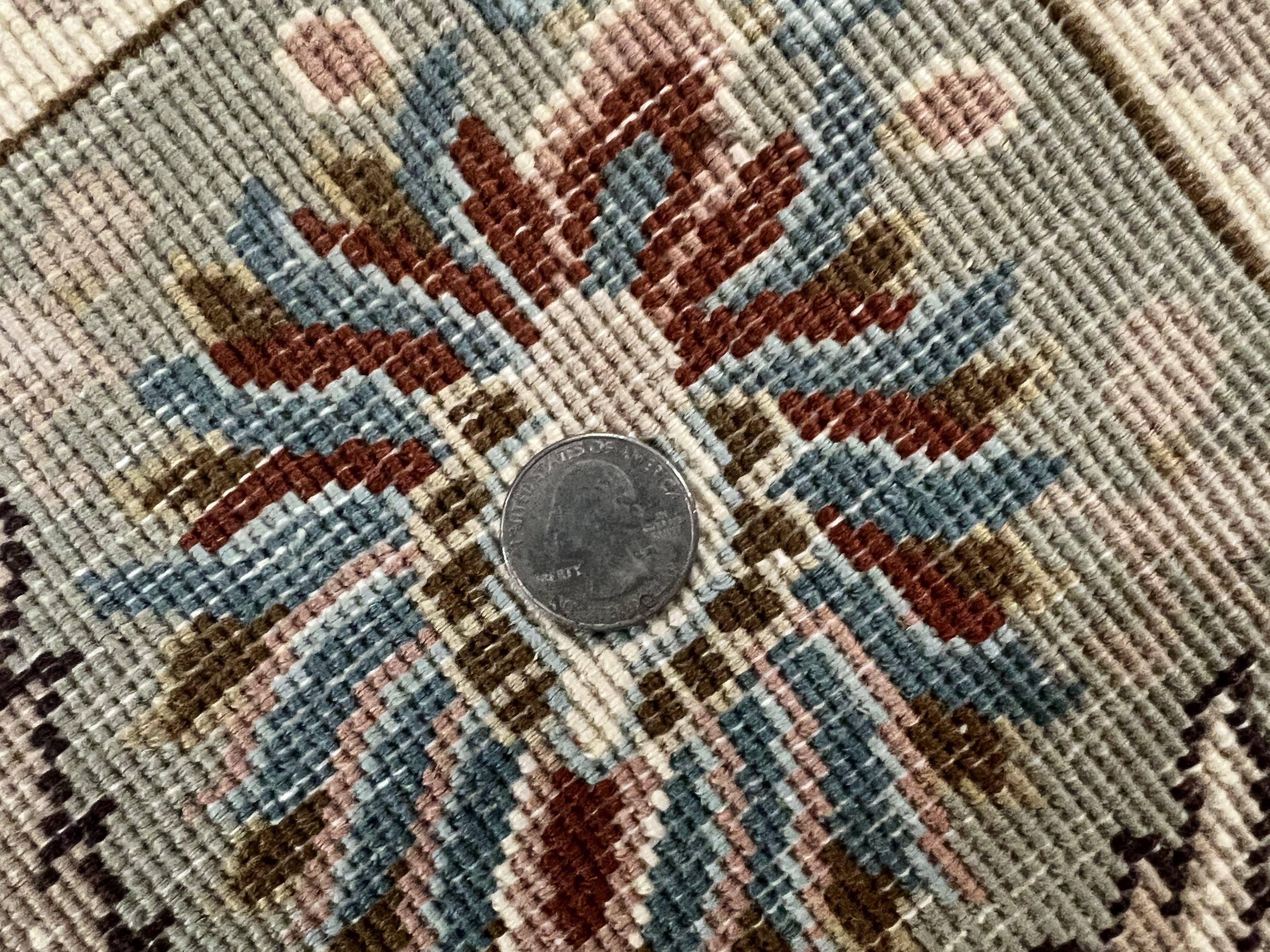 Indo Persian Rug 6x9, Semi Open Field Medallion Rug, Vintage Hand Knotted Wool Oriental Carpet, Traditional Rug, Light Pink, Medium Size - Jewel Rugs