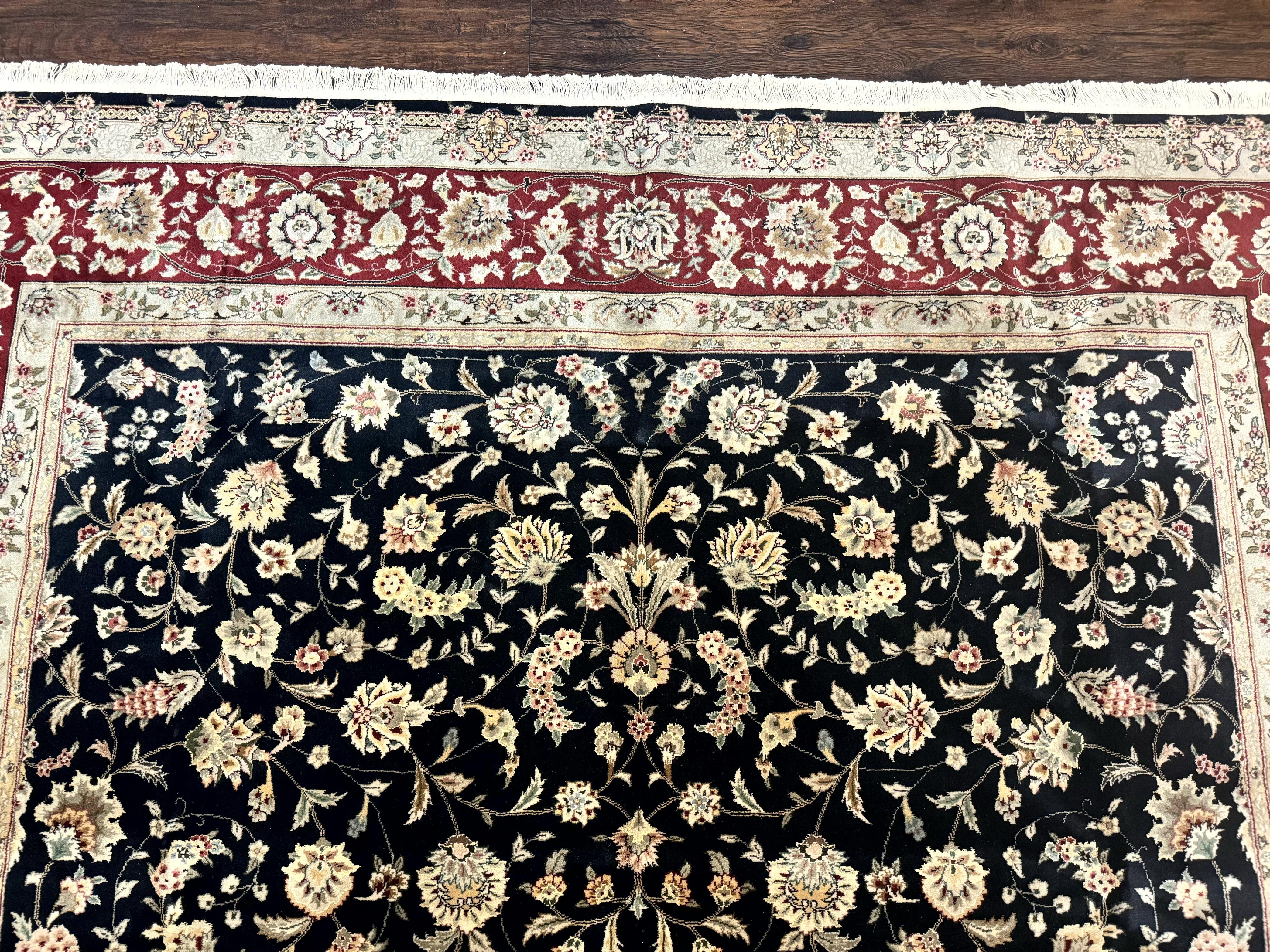 Black Pak Persian Rug 8x10, Floral Allover - Jewel Rugs