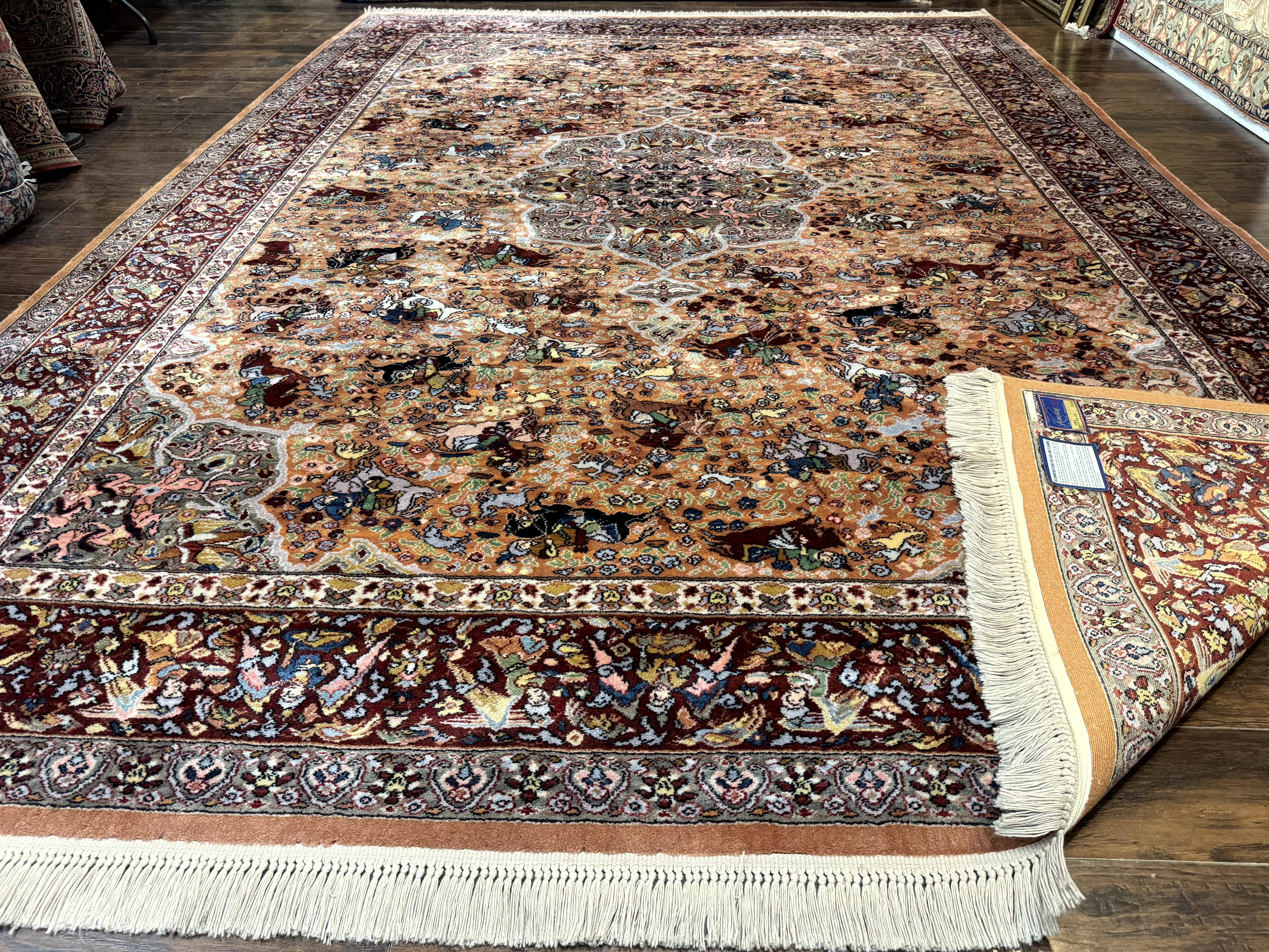 Karastan Rug 10x14 - Persian Hunting #723 - Wool Pile, Vintage - Jewel Rugs