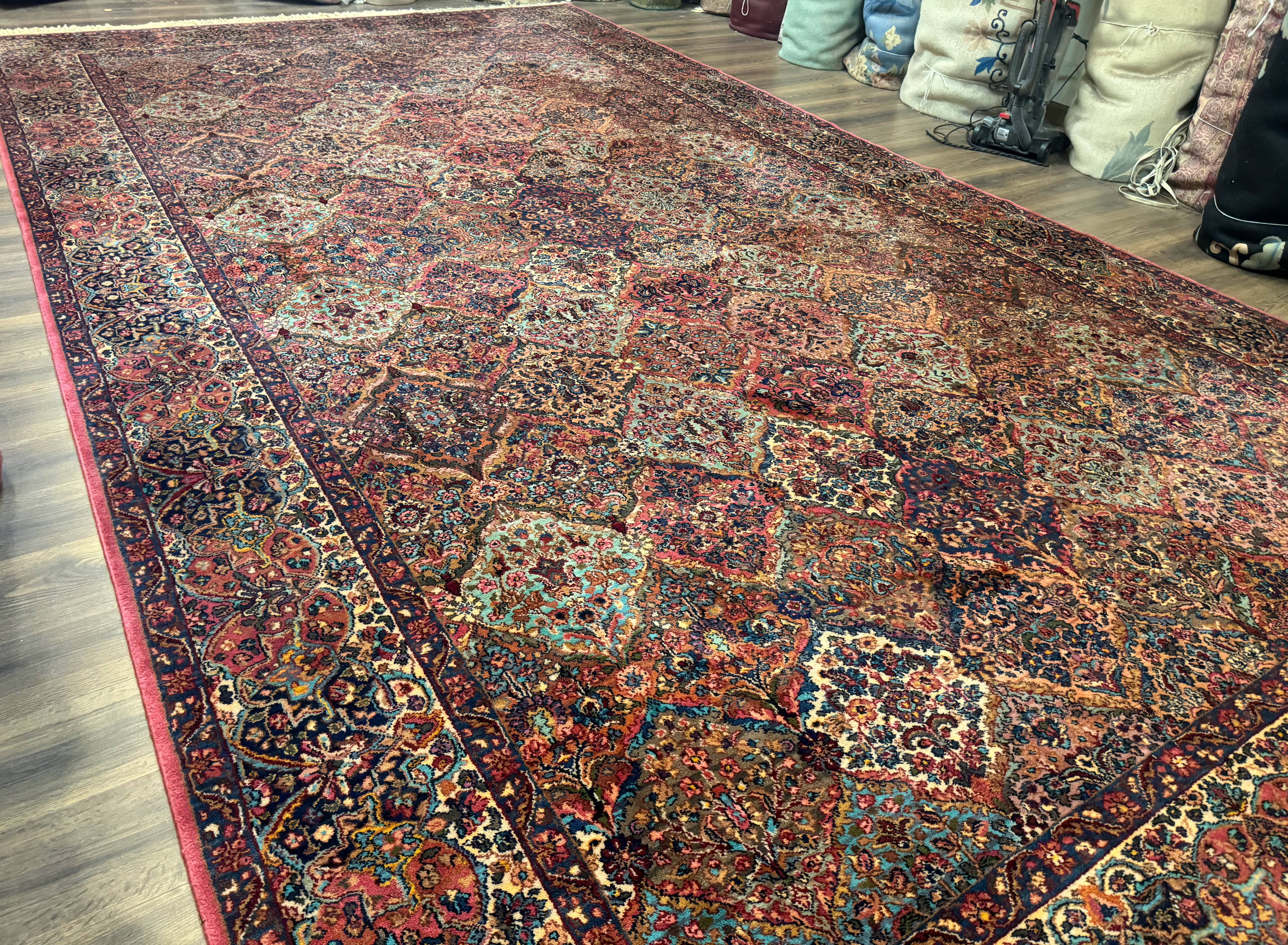 10x18 Karastan Multicolor Panel Kirman Rug #717, Palace Size Wool Discontinued Original 700 Series - Jewel Rugs