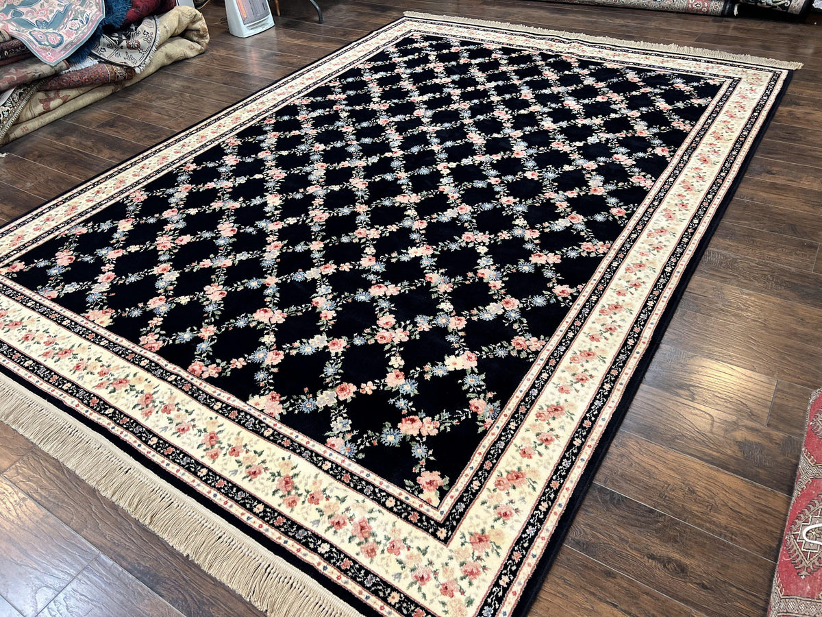 Karastan Rug 8' 8" x 12" Garden of Eden Collection Ebony Trellis 509
