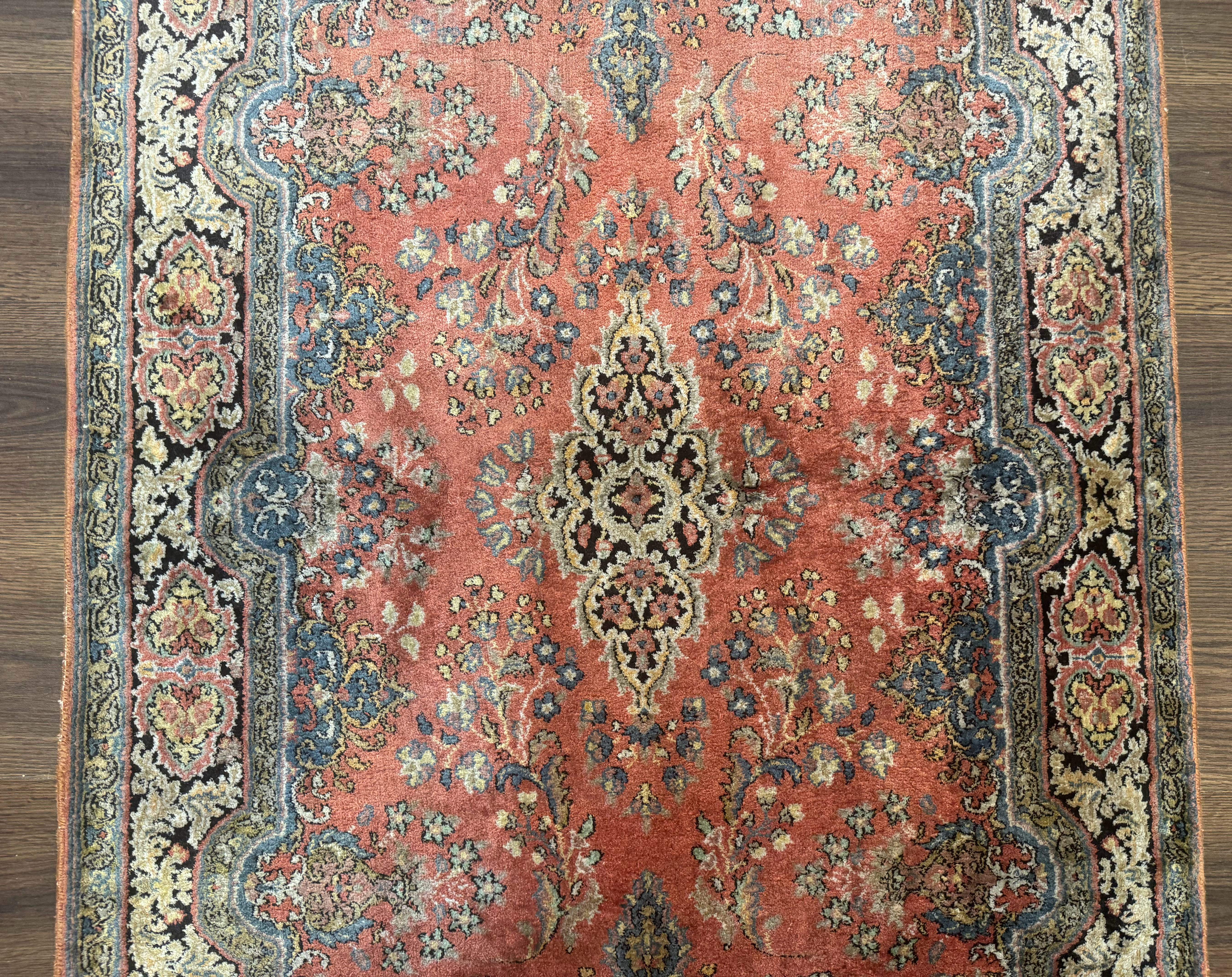 Indian Kashmiri Silk Rug 3x5, Fine 260 KPSI, Hand Knotted - Jewel Rugs