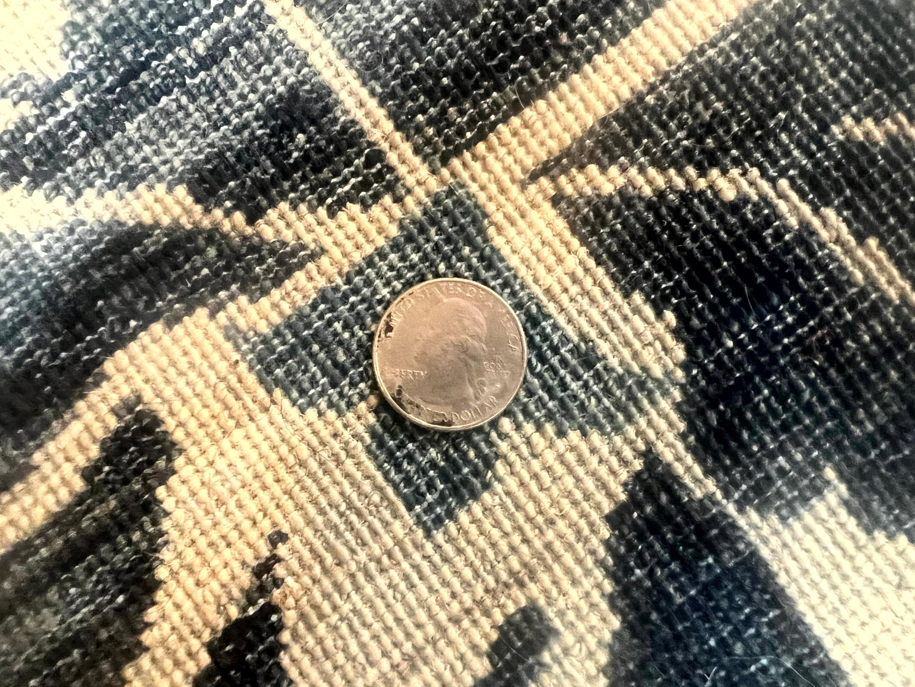 Sino Persian Rug 6x9, Hand Knotted Wool Carpet, Floral Allover, Blue Cream-Tan - Jewel Rugs