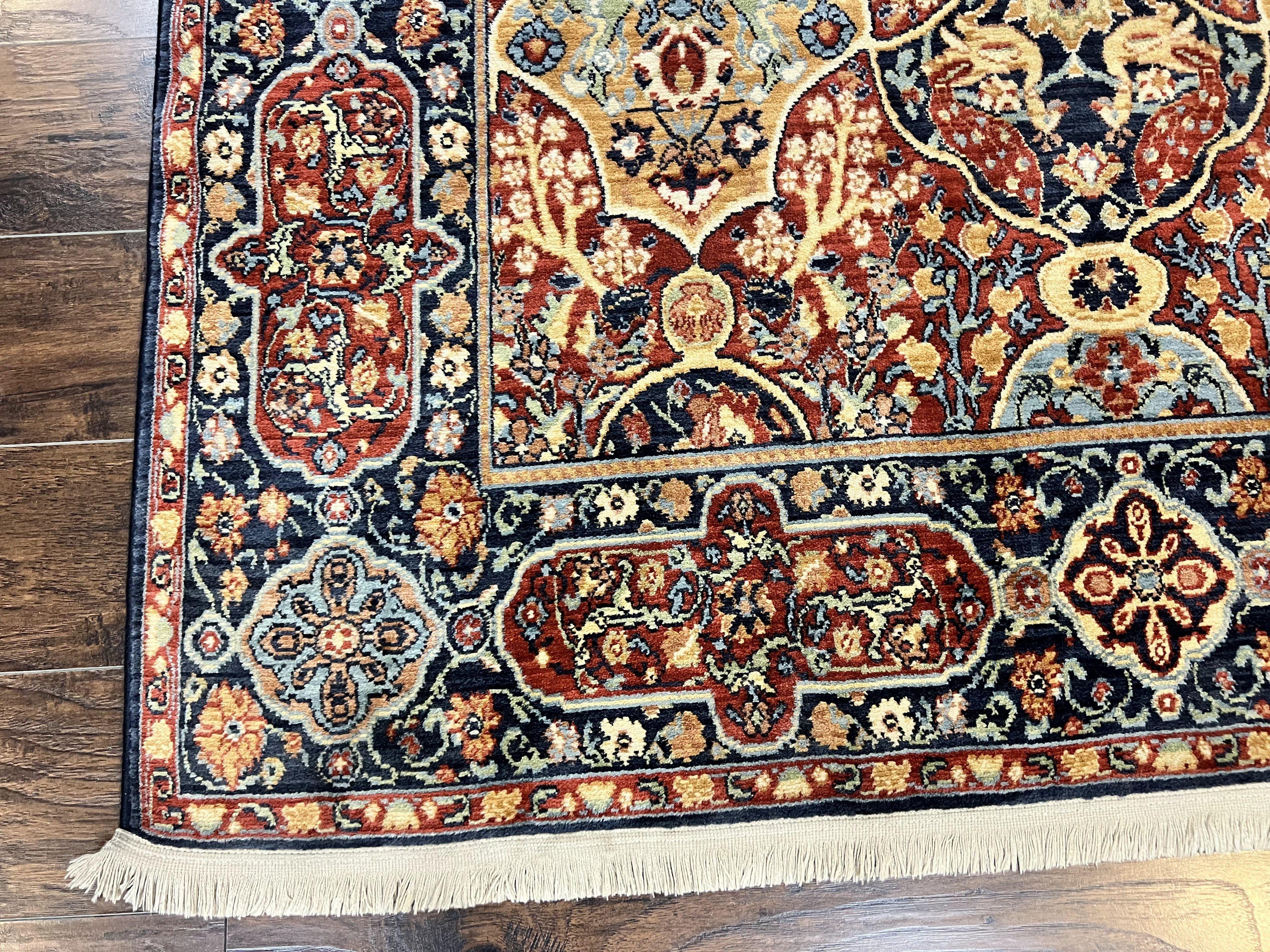 Karastan Rug 6x8, English Manor Hampton Court 2120, Discontinued Wool Pile, Vintage Medium Sized Area Rug - Jewel Rugs