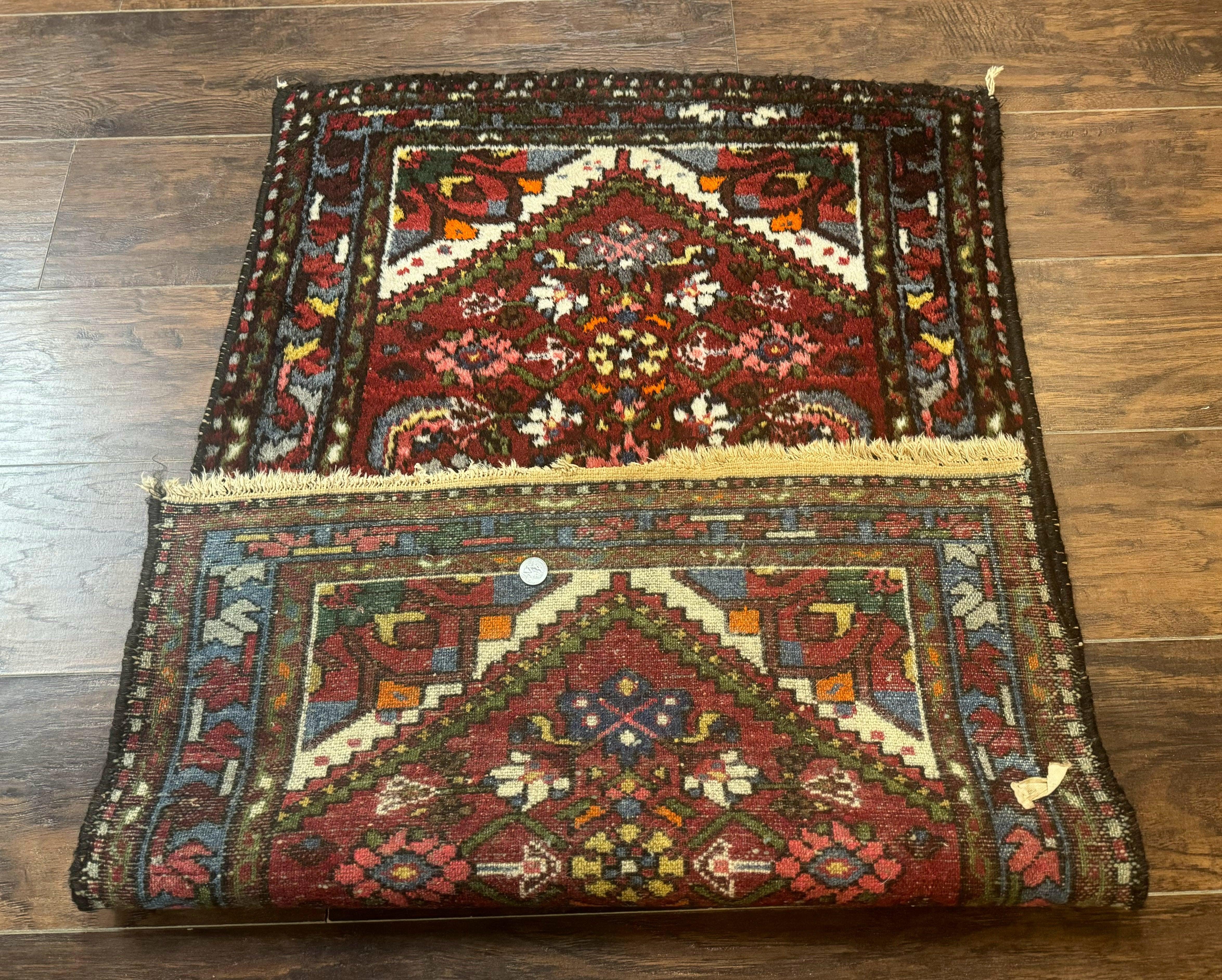 Small Red Persian Tribal Rug 2.6 x 4, Wool Rug, Persian Hamadan Rug - Jewel Rugs