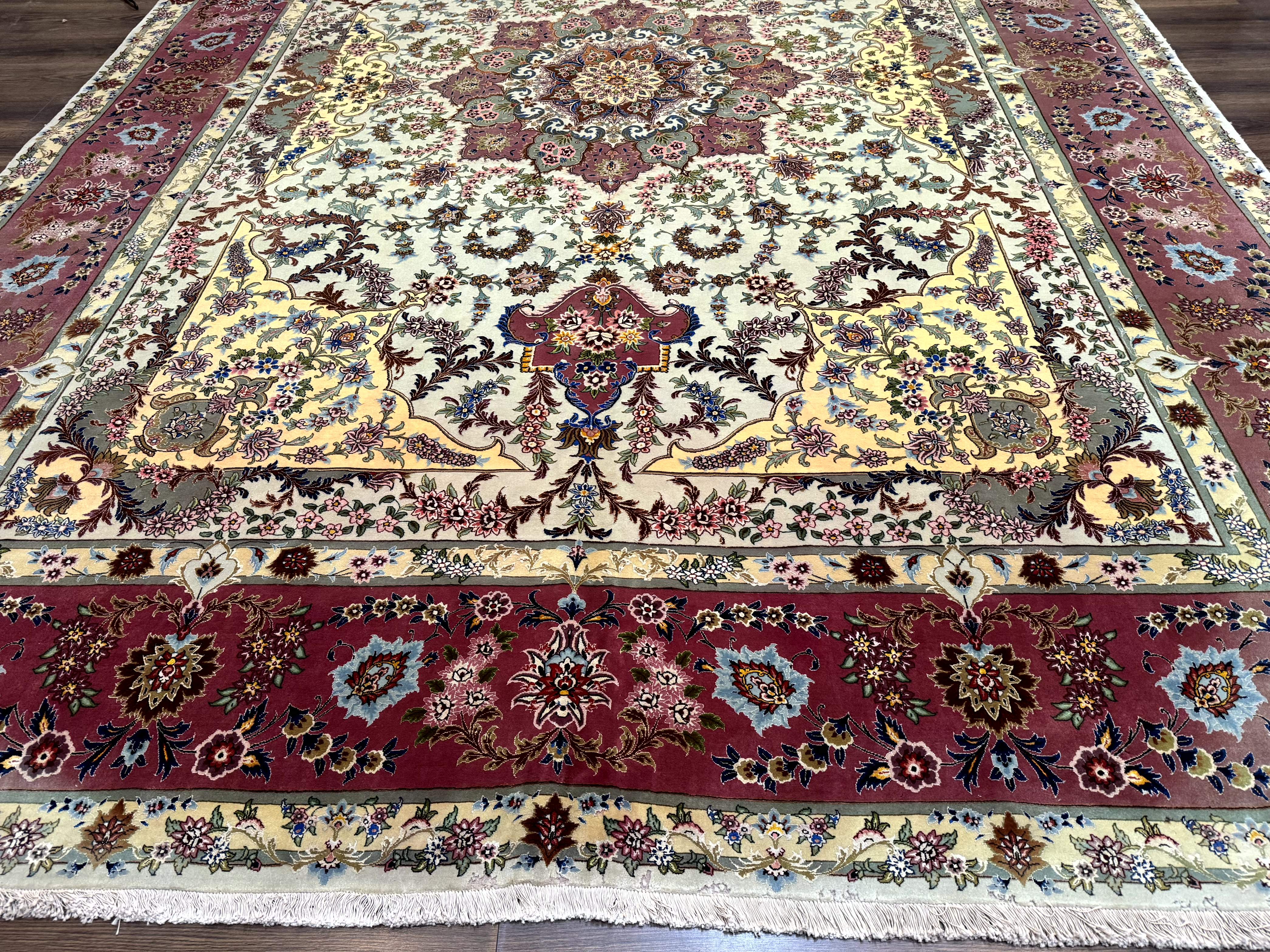 Marvelous Persian Tabriz Rug 10x13, Very Fine 380 KPSI - Jewel Rugs