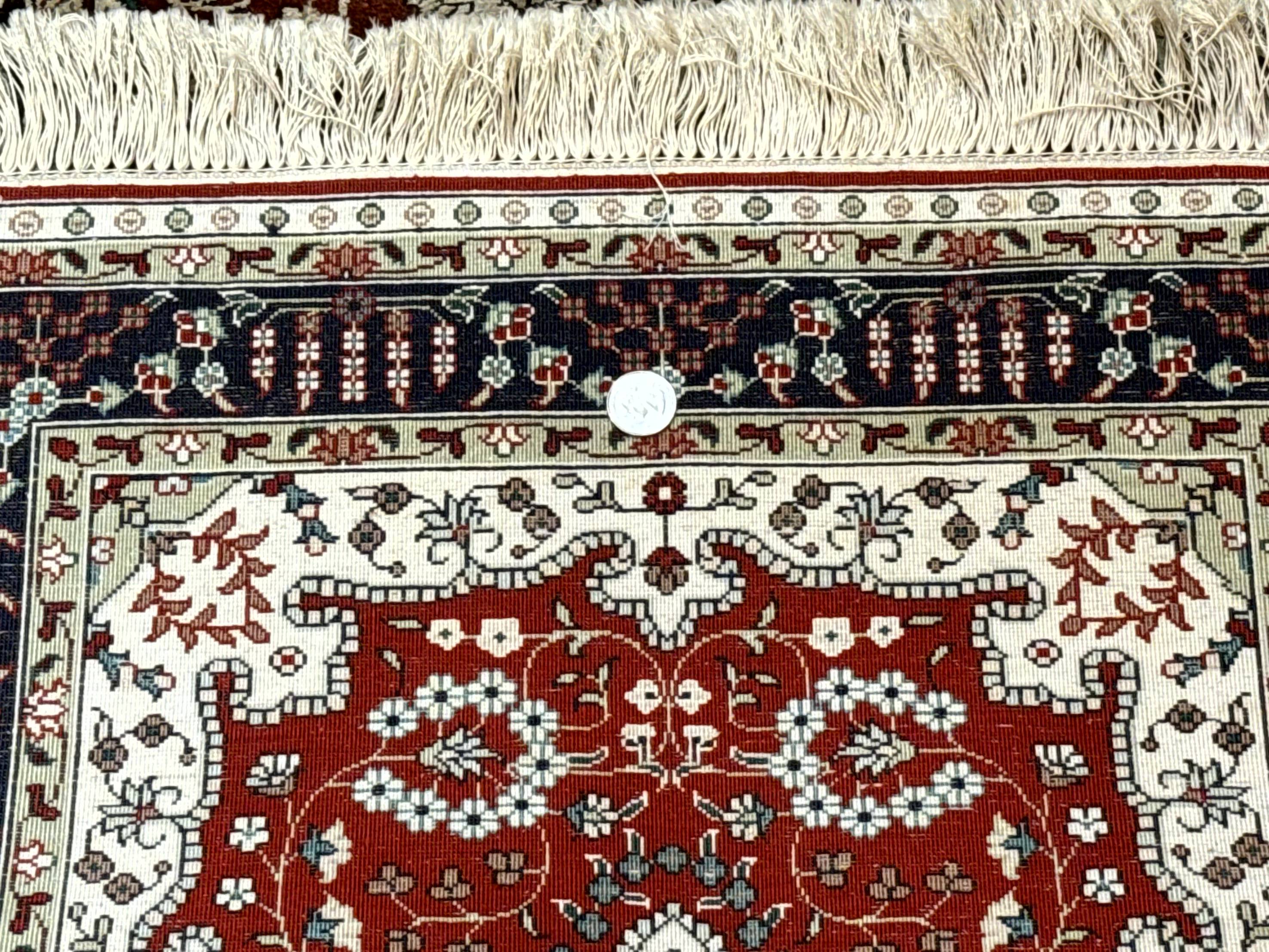 Turkish Silk Narrow Runner Rug 2 x 5.8, Very Fine 340 KPSI, Floral Medallions, Red - Jewel Rugs