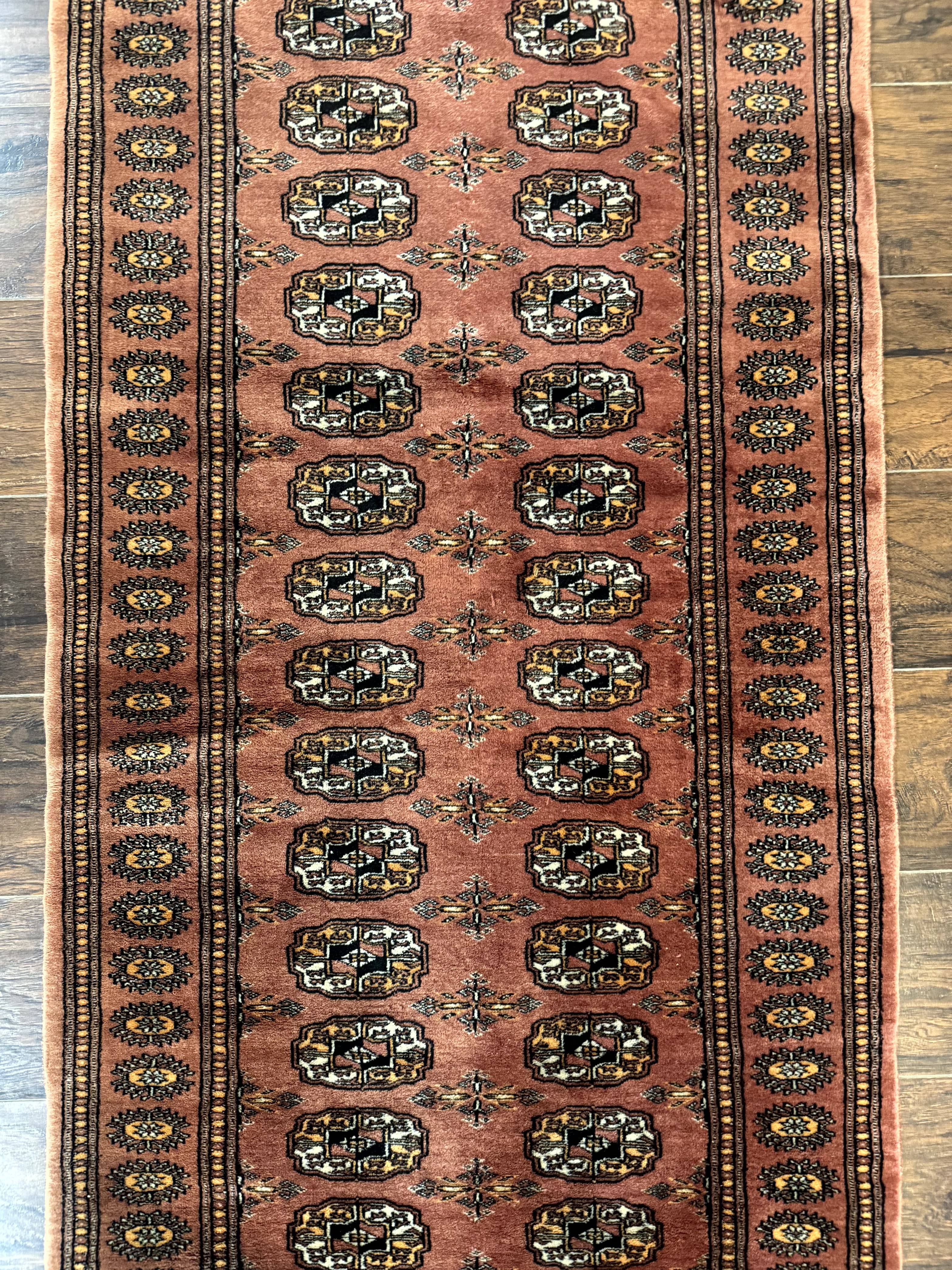 Pakistani Turkoman Bokhara Runner Rug 2.8 x 12, Oriental Runner for Hallway - Jewel Rugs