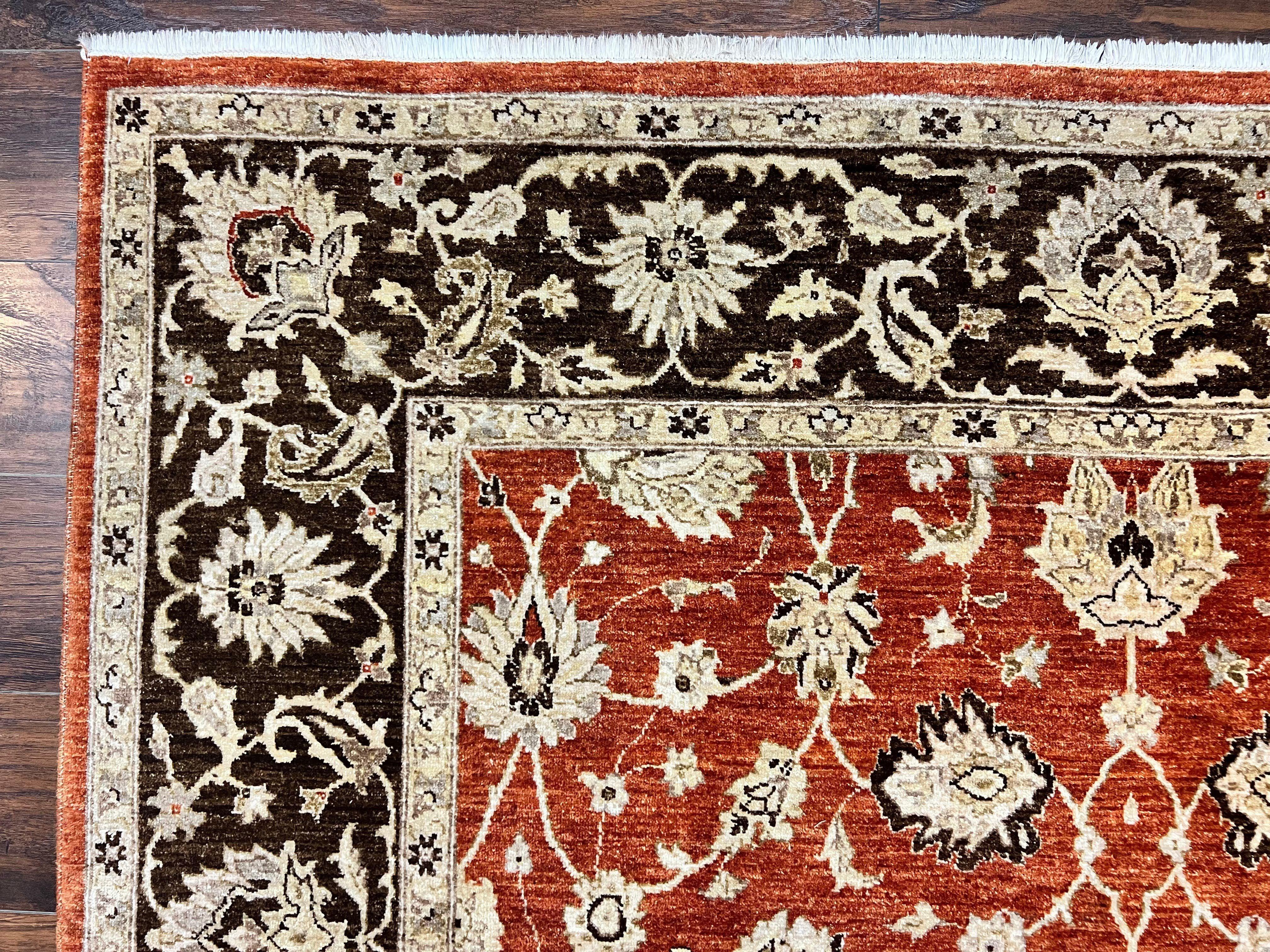 Pakistani Oriental Rug 6x9, Red, Floral Allover, Handmade Wool Rug, Peshawar Chobi Rug, Pak Persian Carpet 6 x 9 - Jewel Rugs