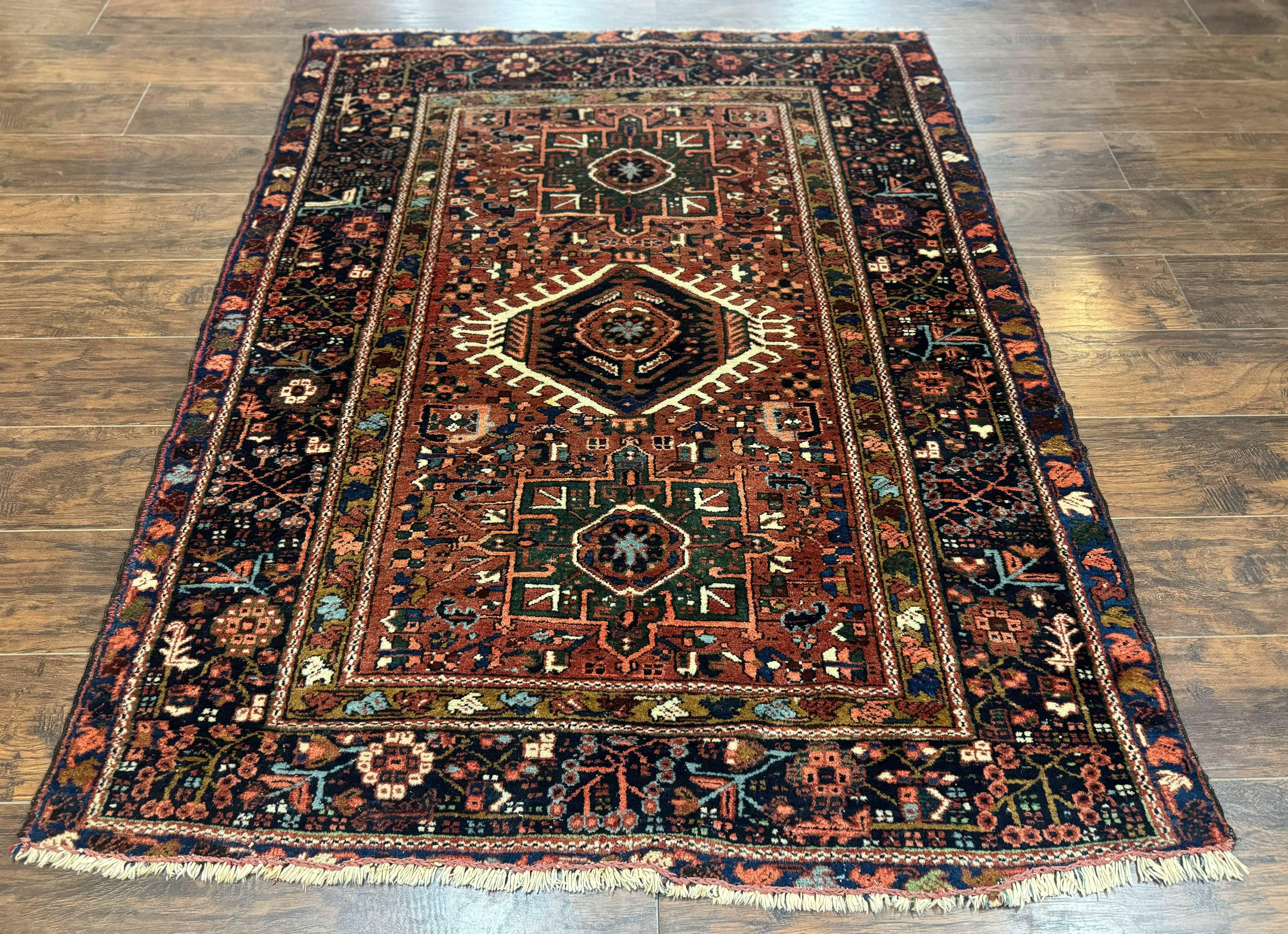 Antique Persian Karajeh Heriz Rug 5x6 - Jewel Rugs