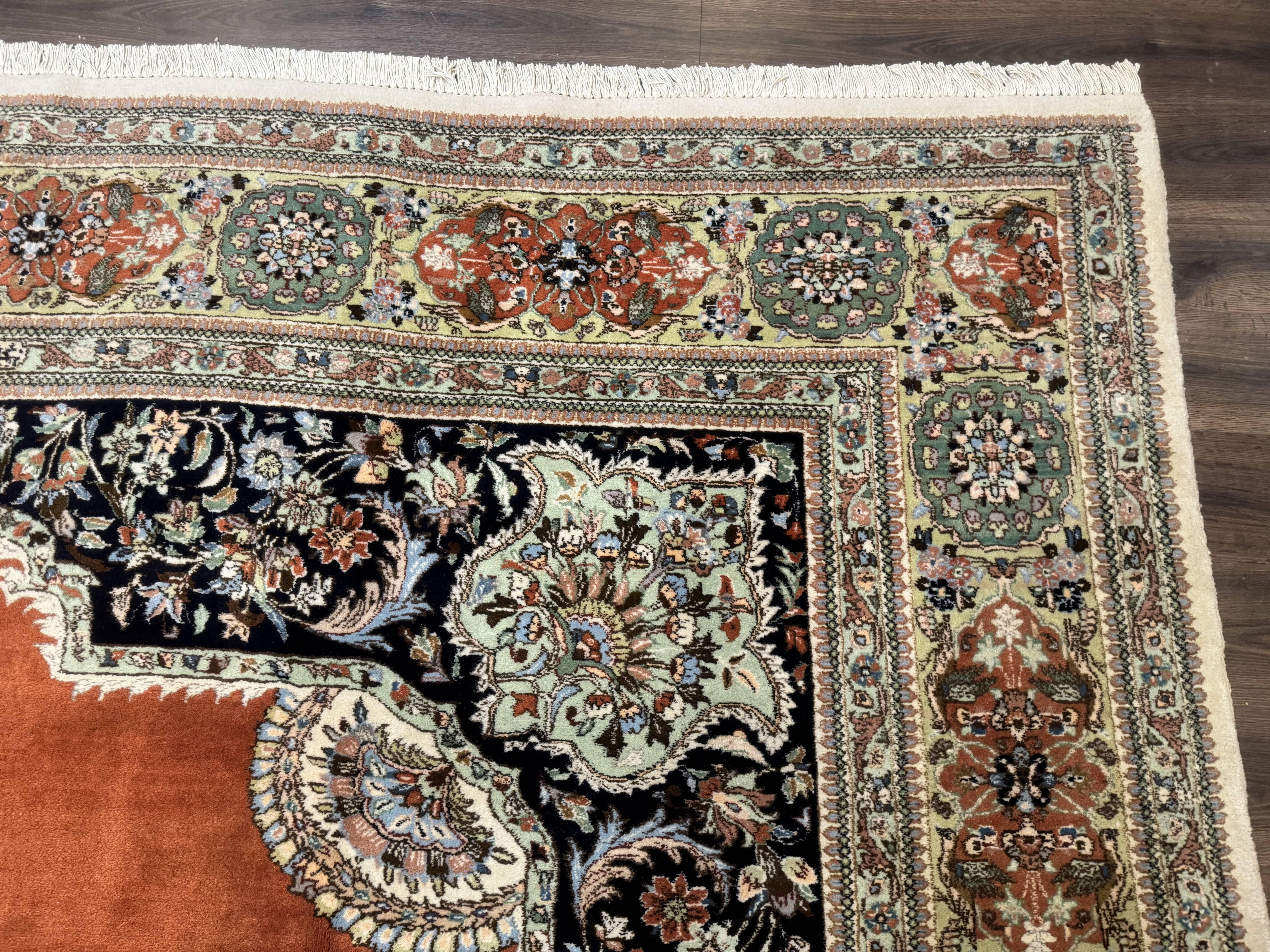Persian Rug 11x13, Semi Open Field, Soft Wool Pile, Vintage Persian Carpet, Persian Tabriz Tabatabai - Jewel Rugs