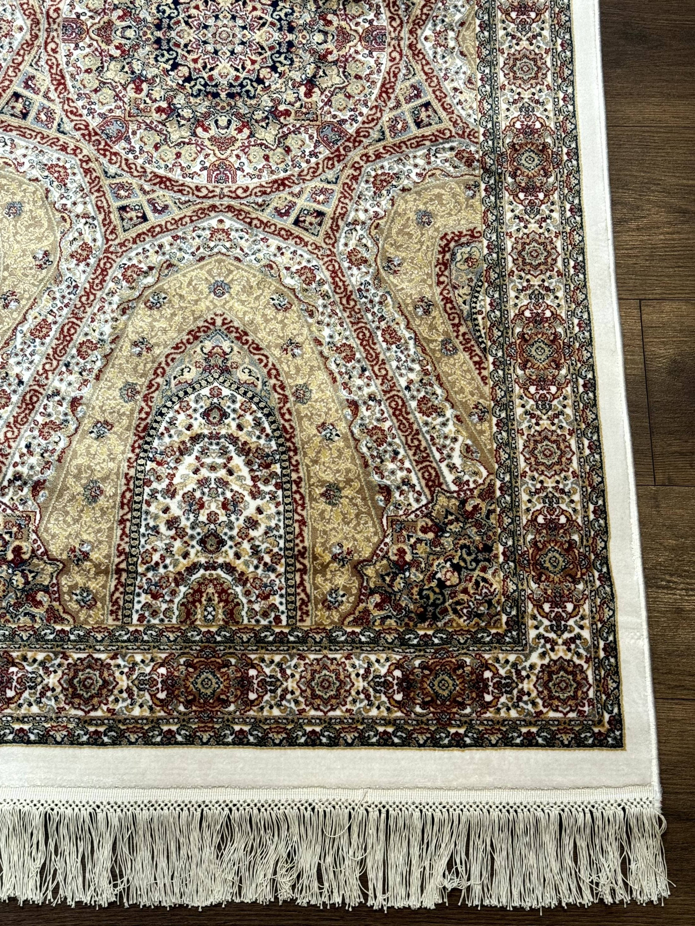 Turkish Silk Runner Rug 2.6 x 12, Hereke Mamluk Runner, Bamboo Silk, New - Jewel Rugs